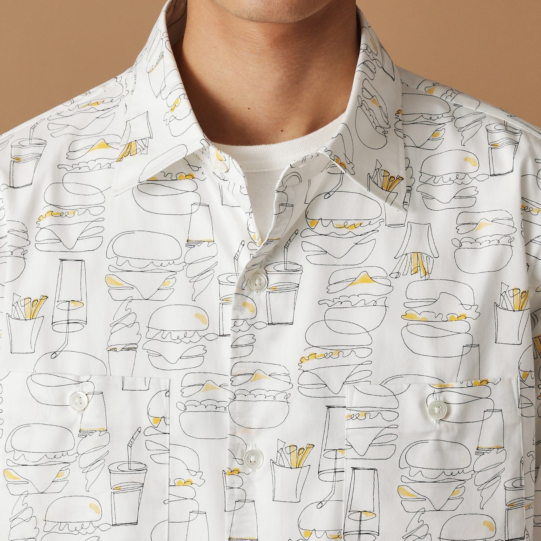 40CARATS&525 Hamburger Print Shirt