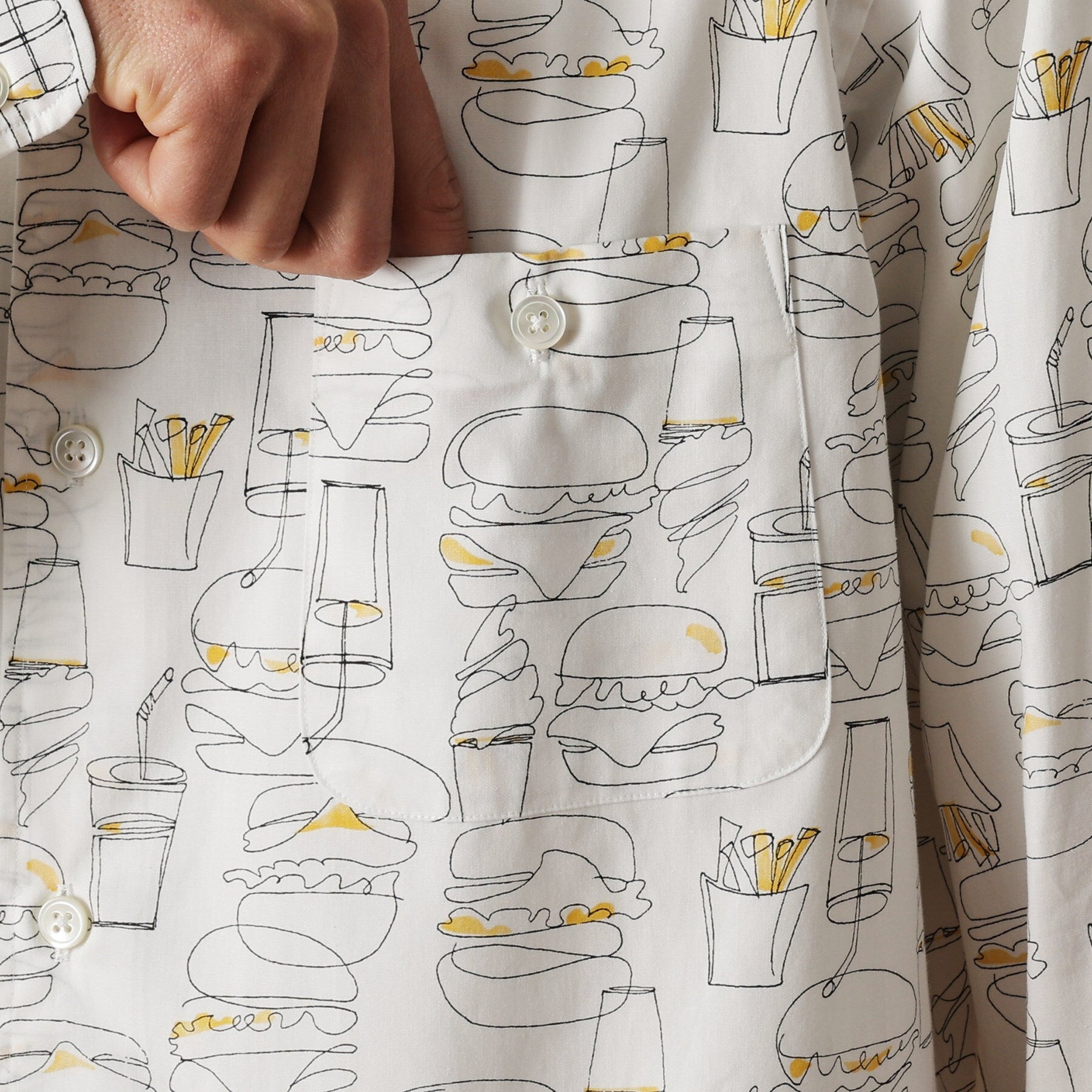 40CARATS&525 Hamburger Print Shirt