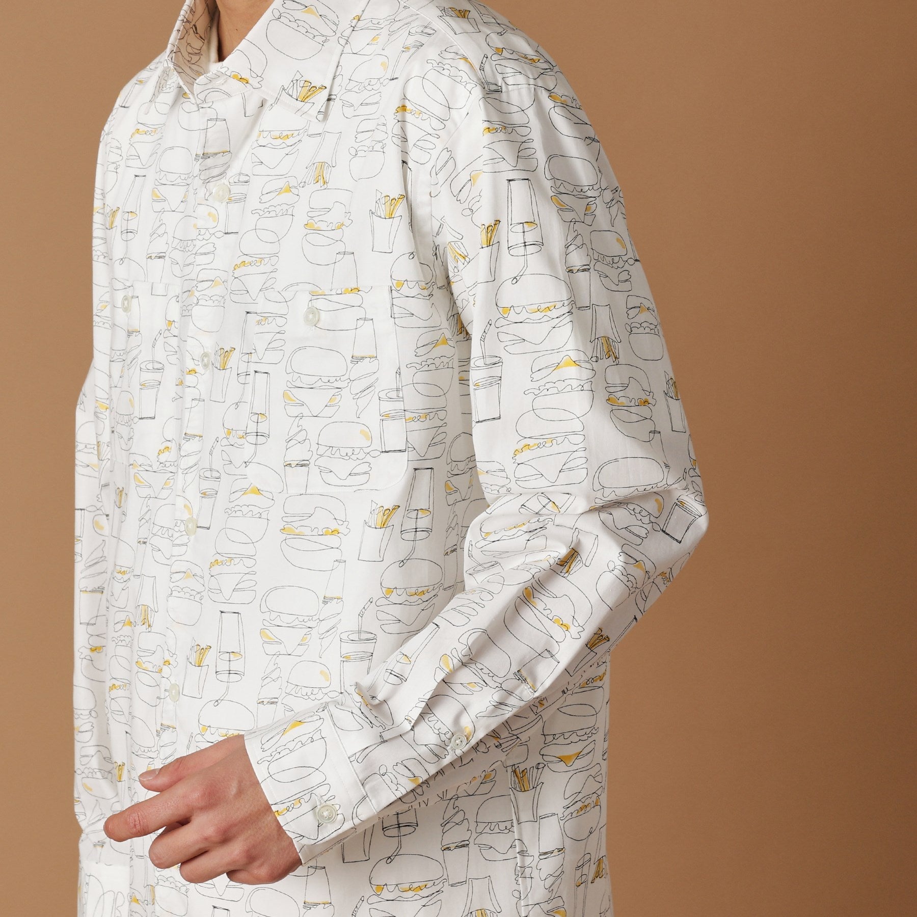 40CARATS&525 Hamburger Print Shirt