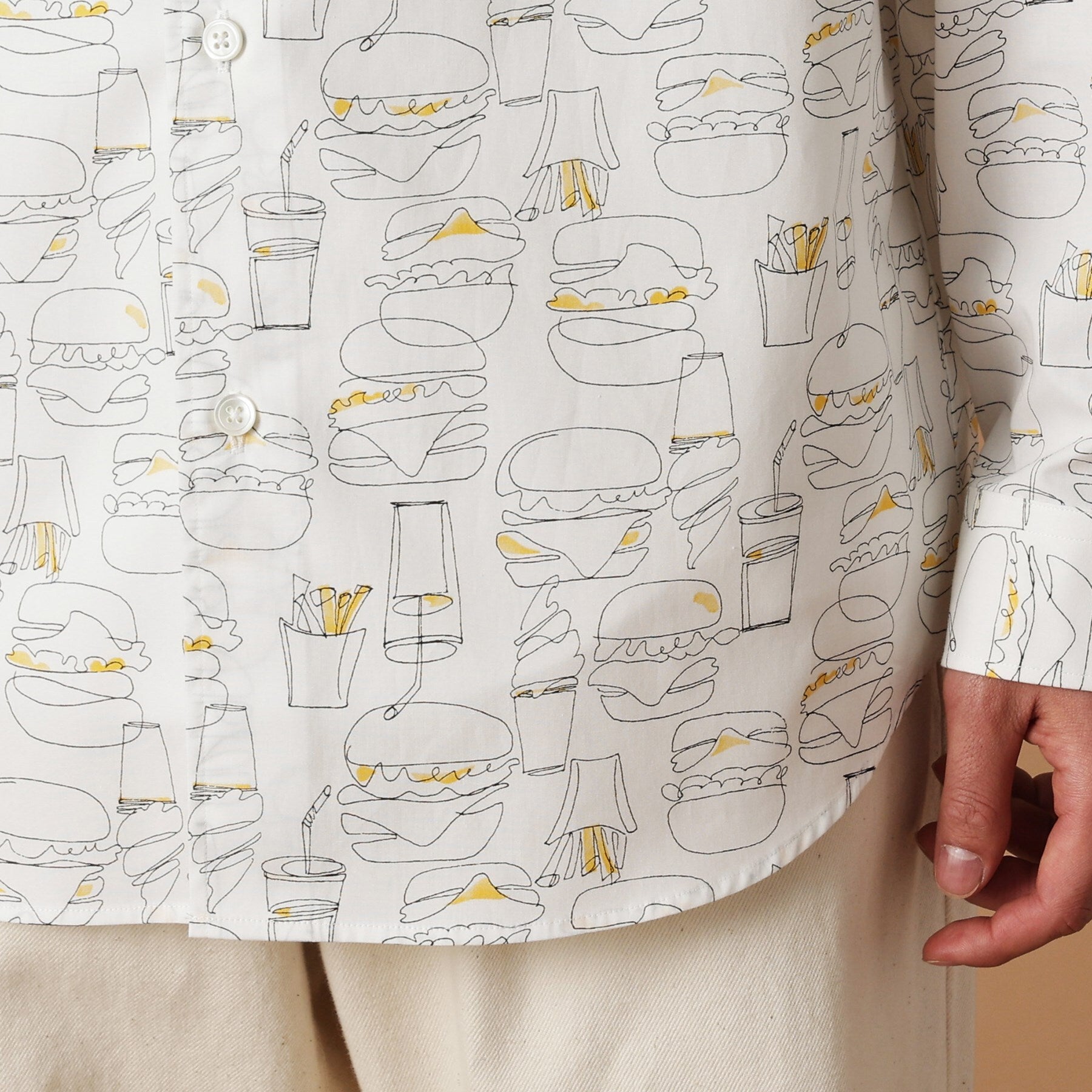 40CARATS&525 Hamburger Print Shirt