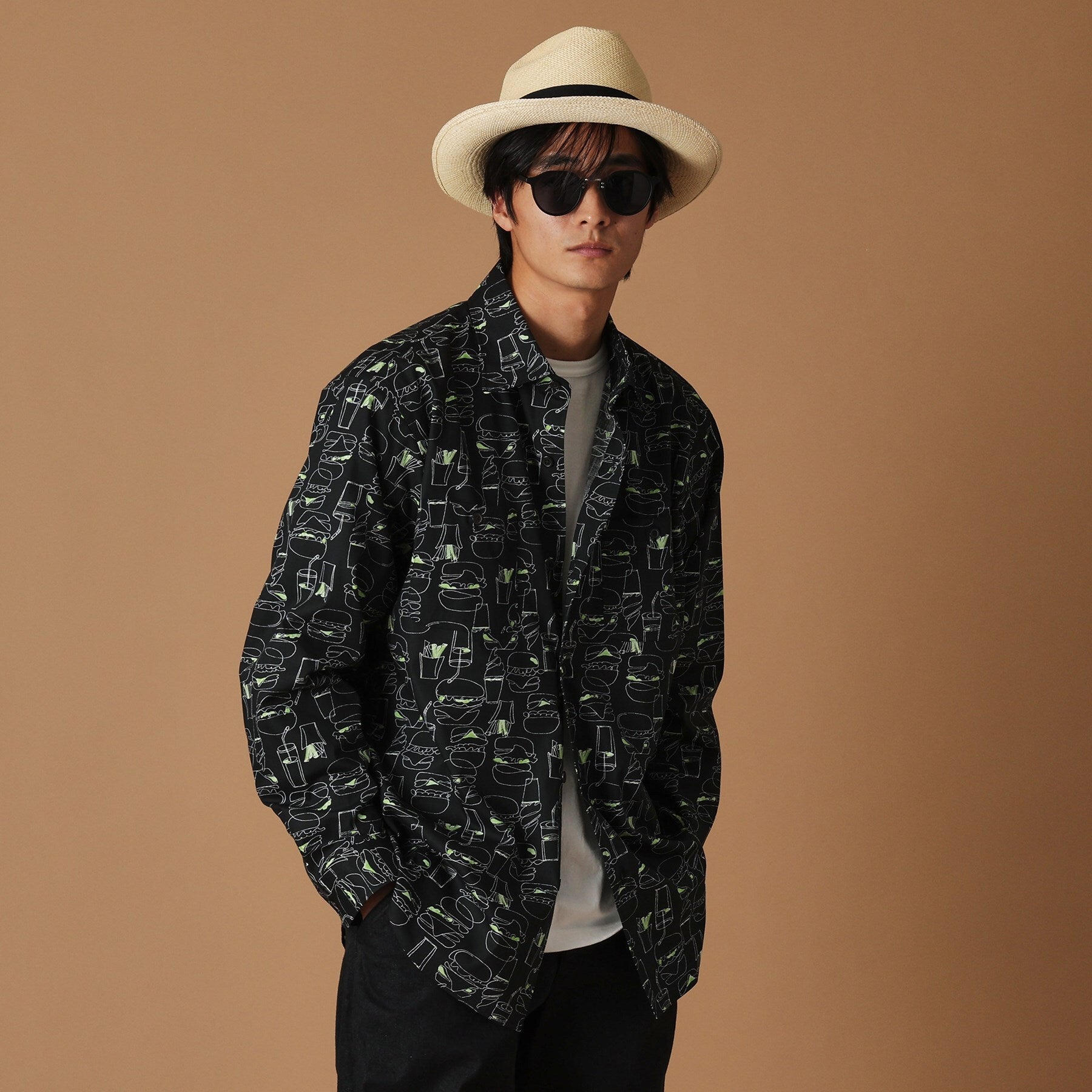40CARATS&525 Hamburger Print Shirt