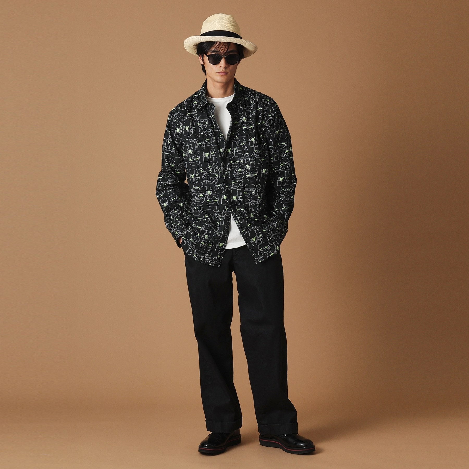 40CARATS&525 Hamburger Print Shirt