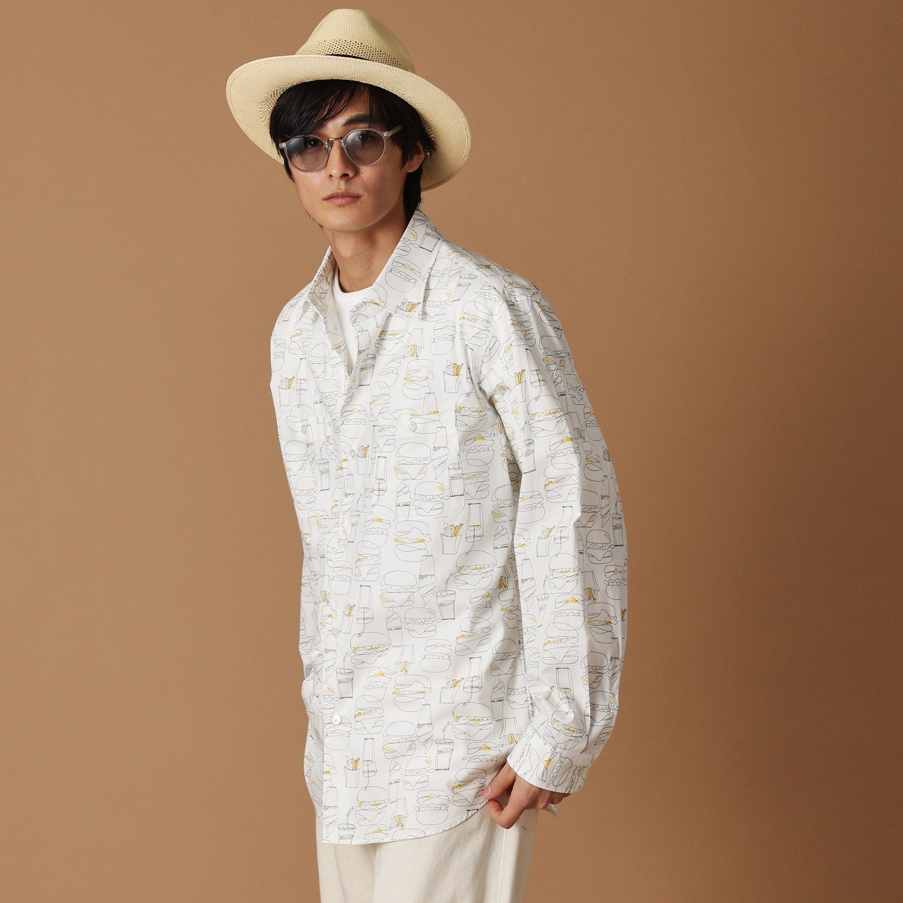 40CARATS&525 Hamburger Print Shirt