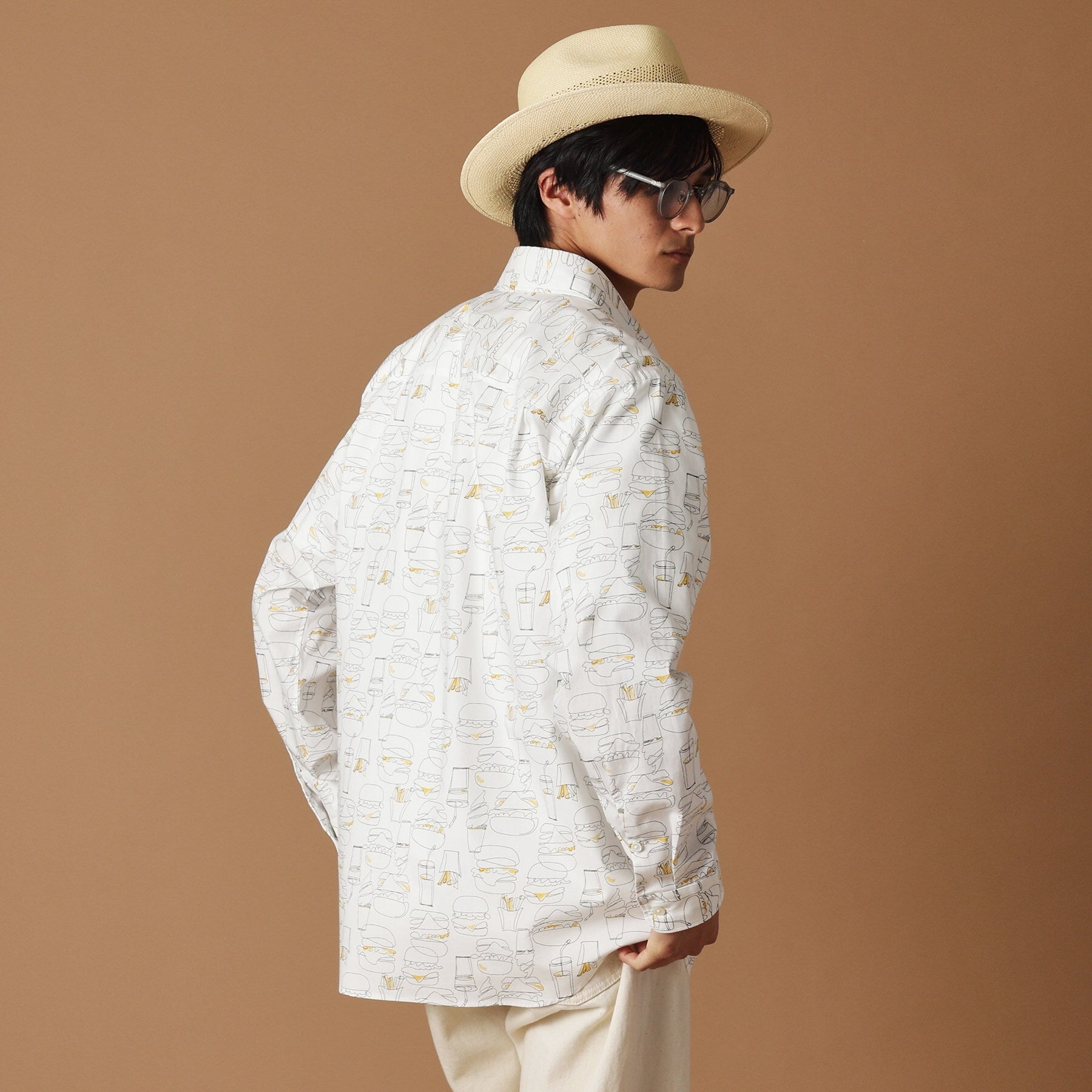 40CARATS&525 Hamburger Print Shirt