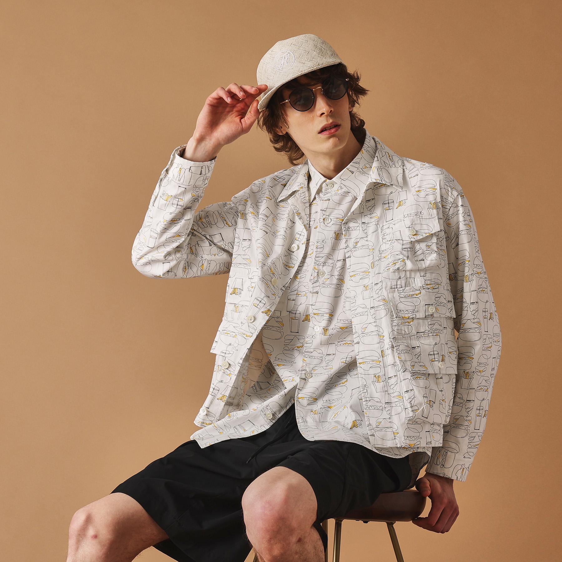 40CARATS&525 Hamburger Print Shirt