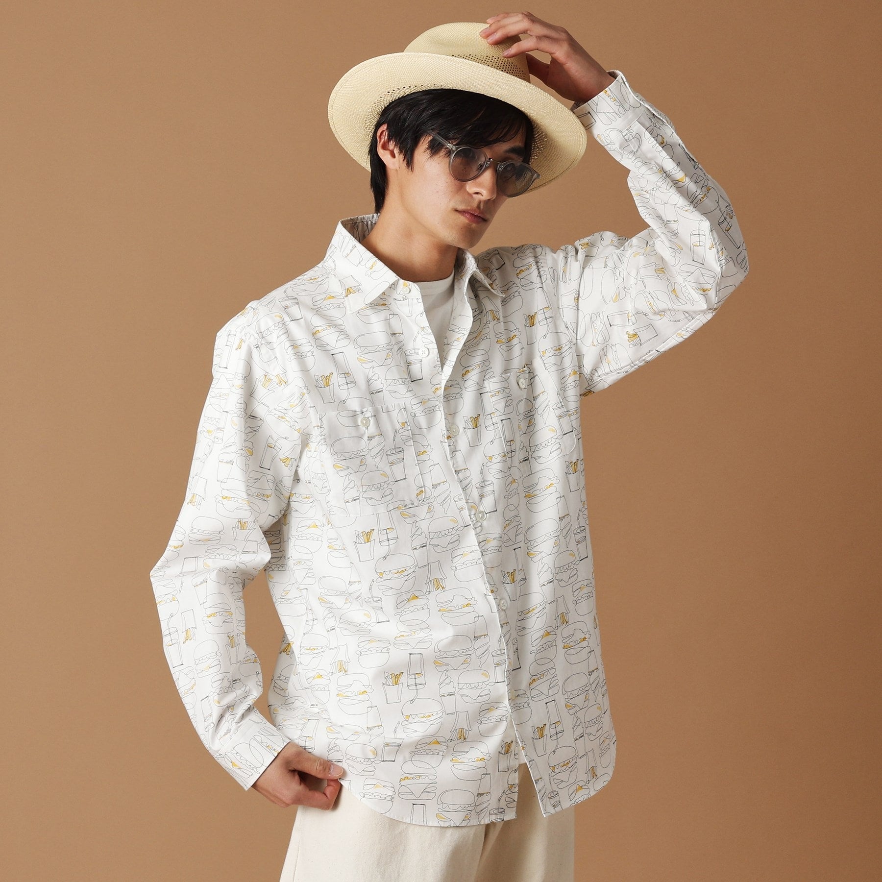 40CARATS&525 Hamburger Print Shirt