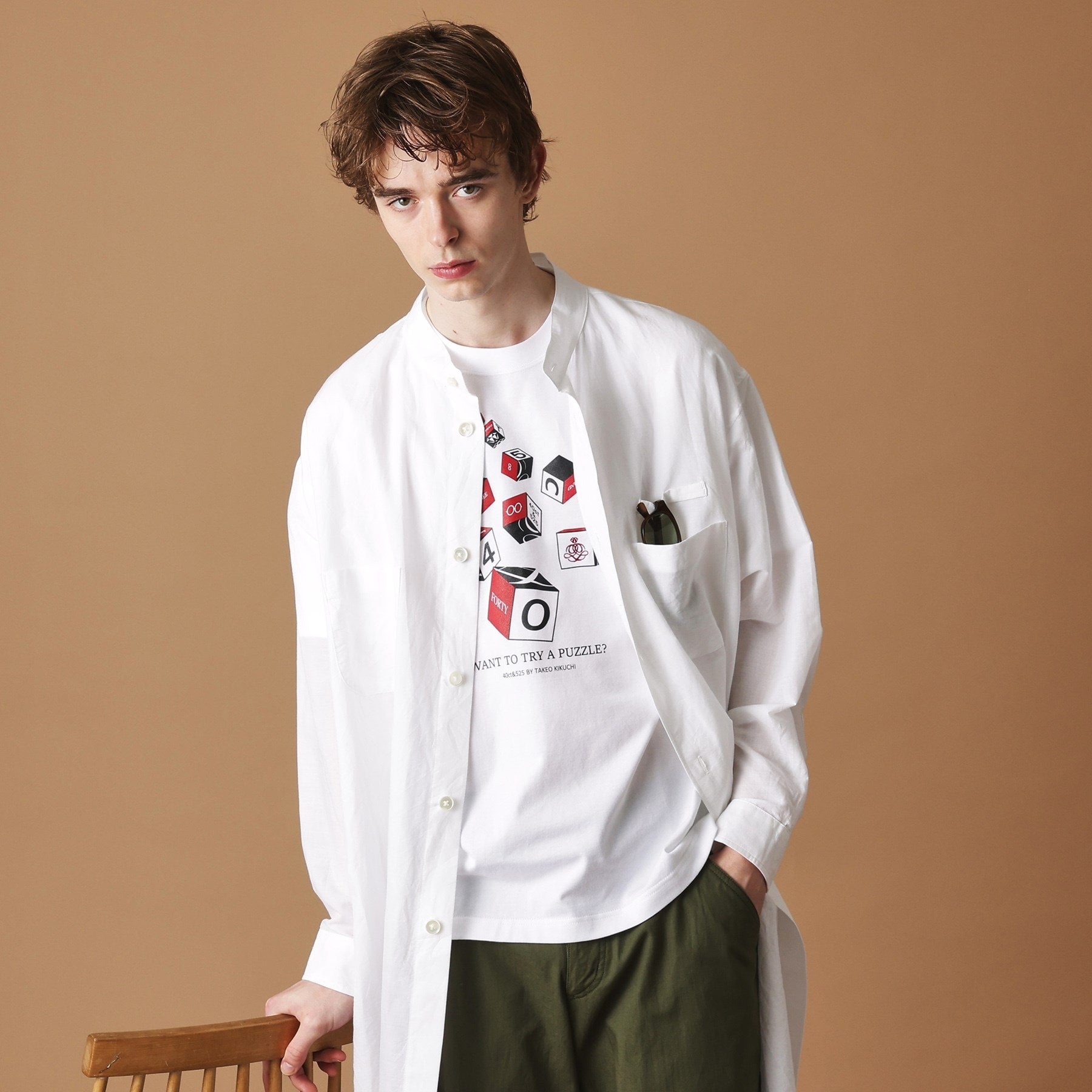 フォーティーカラッツアンドゴーニーゴ 40CARATS&525 【Sサイズ～】キューブグラフィック半袖Tシャツ （ブラック(019)） ブラック(019)