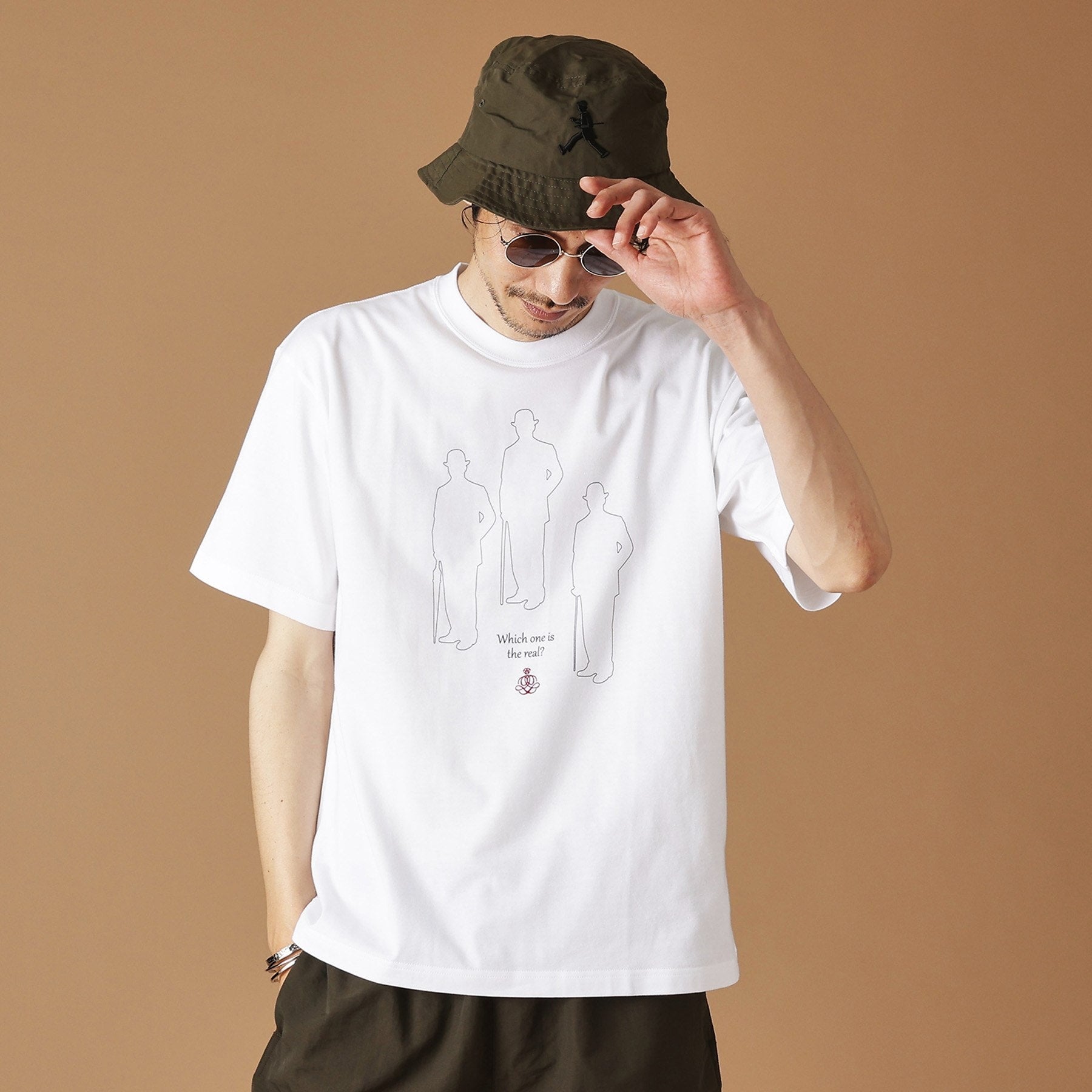 フォーティーカラッツアンドゴーニーゴ 40CARATS&525 【Sサイズ～】シャドーマンズ半袖Tシャツ （ホワイト(001)） ホワイト(001)