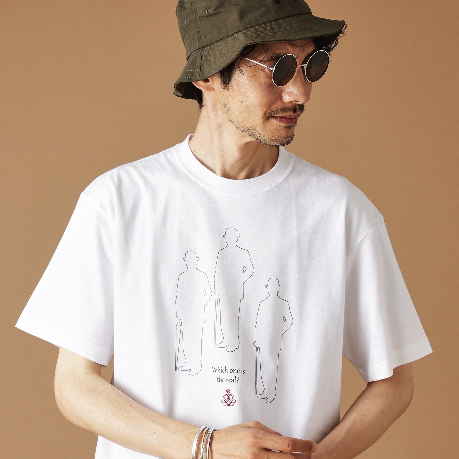 フォーティーカラッツアンドゴーニーゴ 40CARATS&525 【Sサイズ～】シャドーマンズ半袖Tシャツ （ホワイト(001)） ホワイト(001)