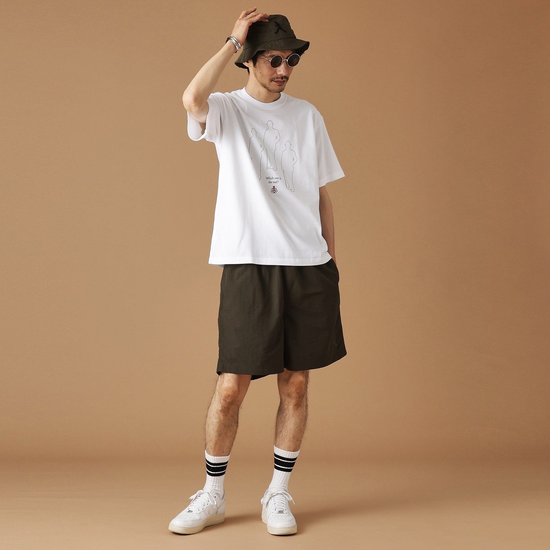 フォーティーカラッツアンドゴーニーゴ 40CARATS&525 【Sサイズ～】シャドーマンズ半袖Tシャツ （ホワイト(001)） ホワイト(001)