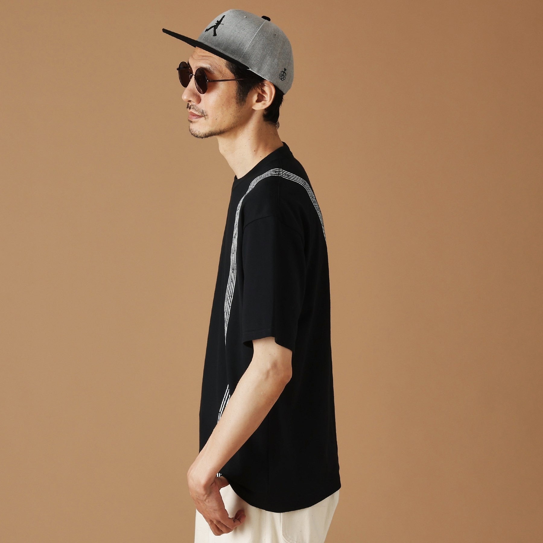 フォーティーカラッツアンドゴーニーゴ 40CARATS&525 サスペンダートロンプロイユ半袖Tシャツ （ブラック(019)） ブラック(019)