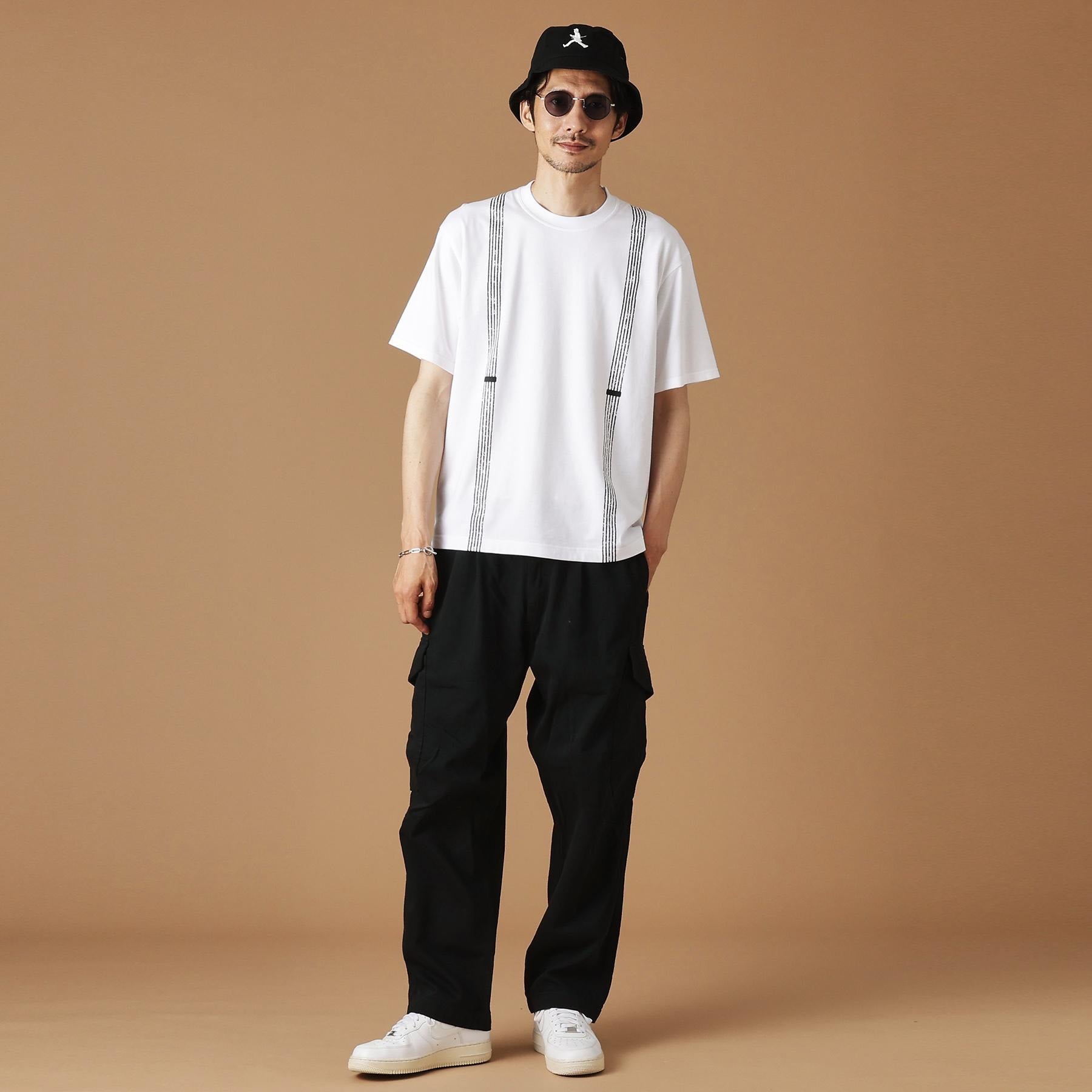 フォーティーカラッツアンドゴーニーゴ 40CARATS&525 サスペンダートロンプロイユ半袖Tシャツ （ブラック(019)） ブラック(019)