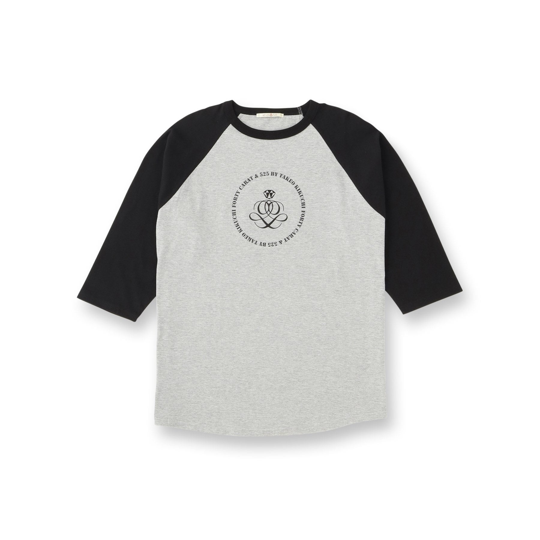 フォーティーカラッツアンドゴーニーゴ 40CARATS&525 【Sサイズ～】アンドマーク7分袖ラグランTシャツ （チャコールグレー(913)） チャコールグレー(913)