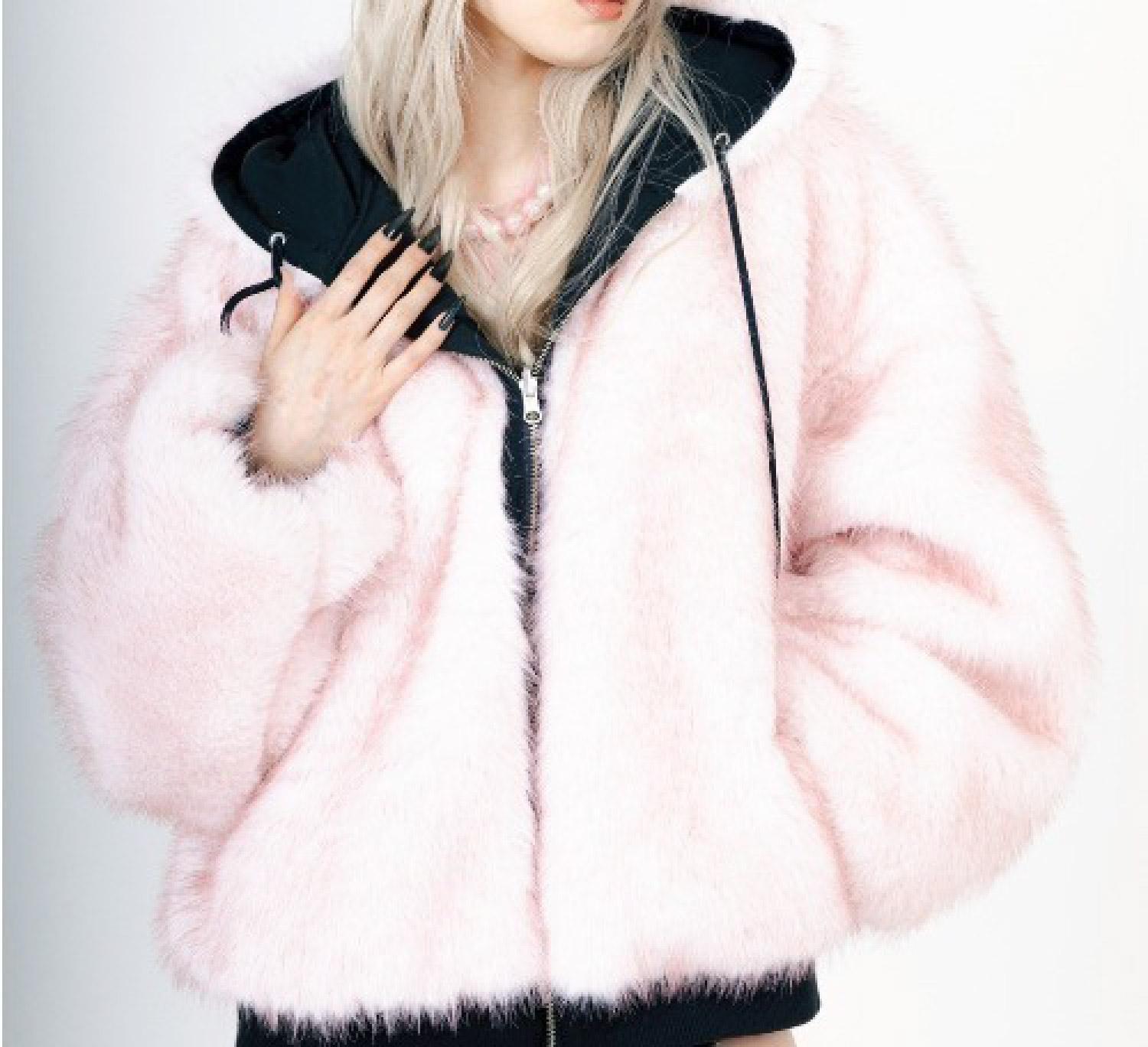 MITSUKI/ミツキ/REVERSIBLE FUR BLOUSON ブラック