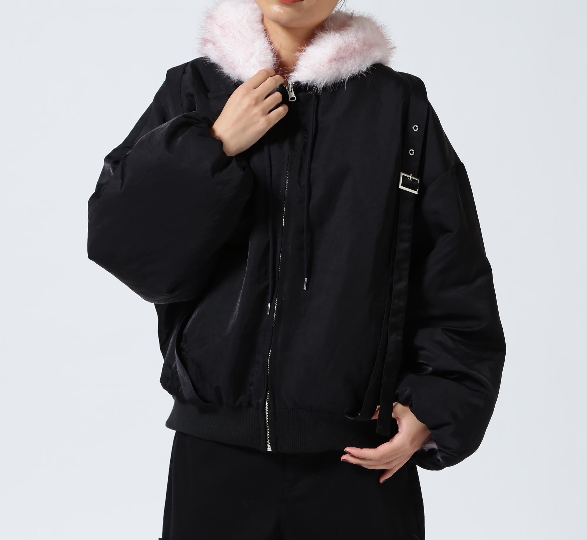 MITSUKI/ミツキ/REVERSIBLE FUR BLOUSON ブラック