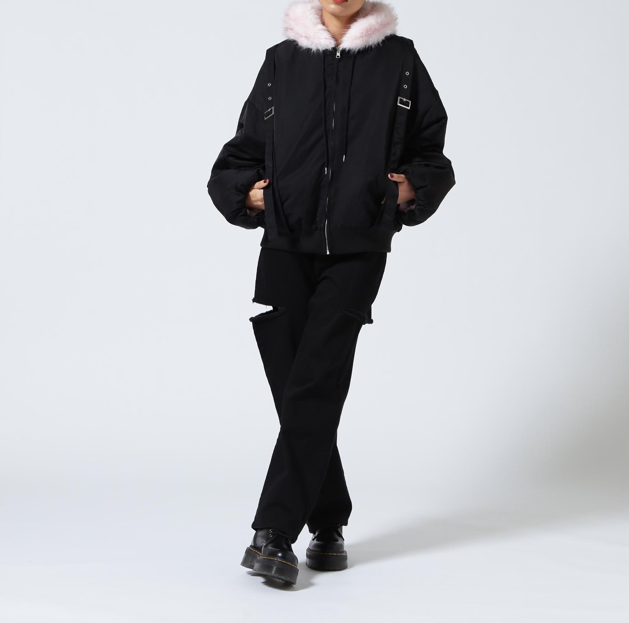 MITSUKI/ミツキ/REVERSIBLE FUR BLOUSON ブラック