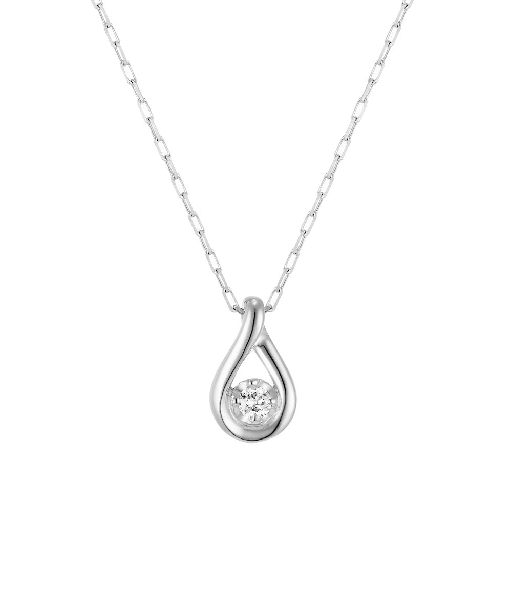 Yondoshi 4℃ [July Birthstone] K10 White Gold Necklace
