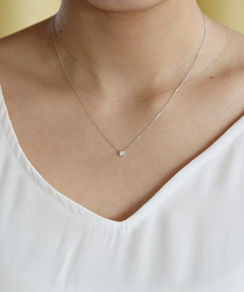 Yondoshi 4℃ K10 White Gold Necklace