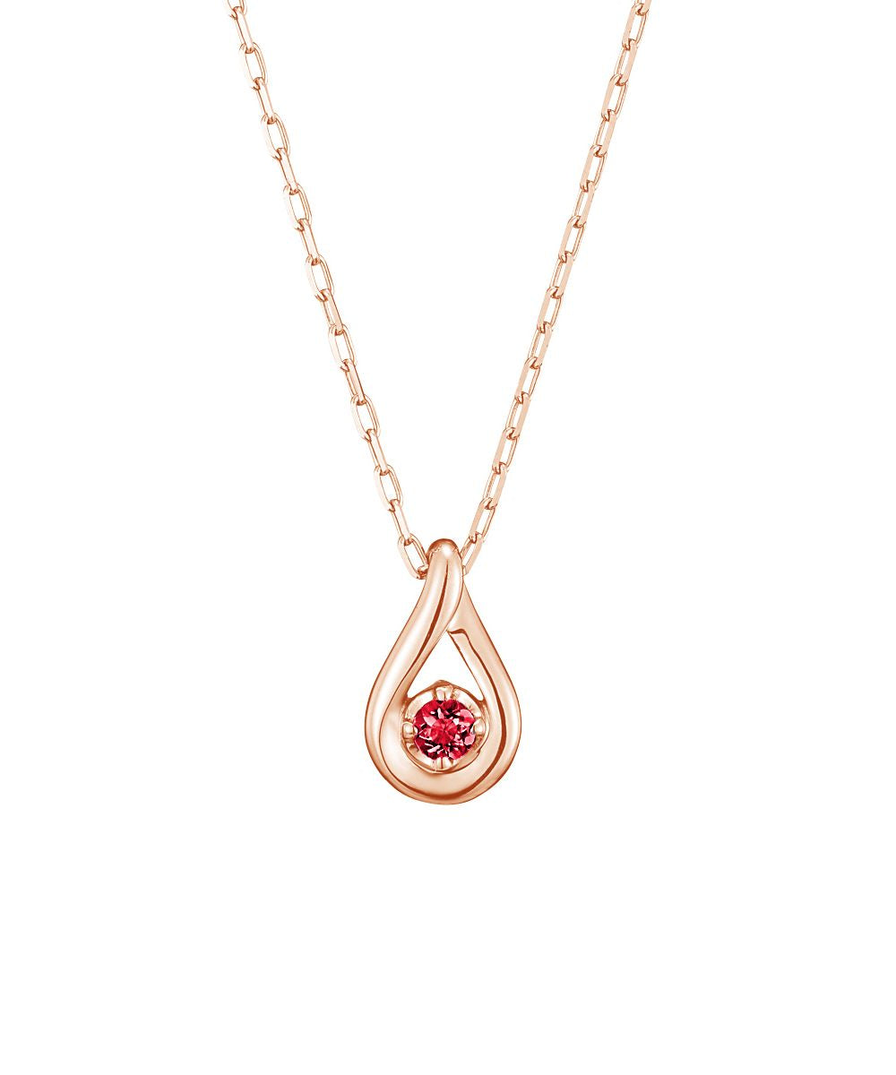 Yondoshi 4℃ [July Birthstone] K10 Pink Gold Necklace