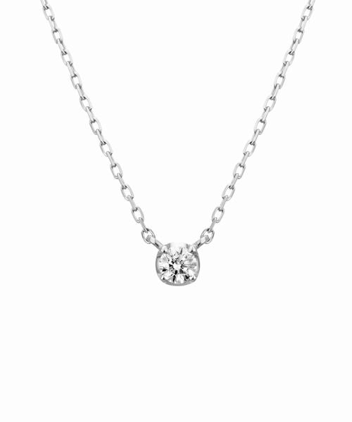 Yondoshi 4℃ K10 White Gold Necklace