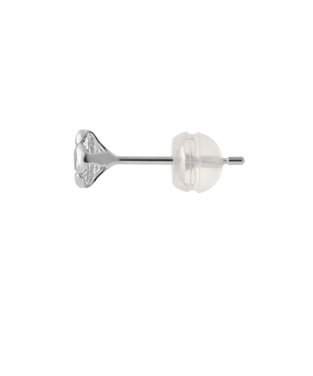 Yondoshi 4℃ K10 White Gold Earrings