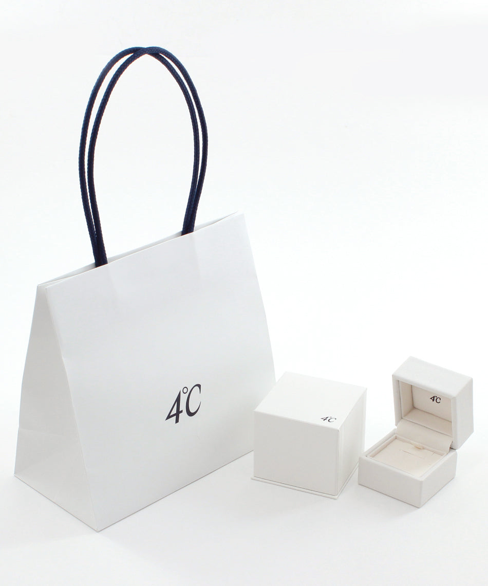 ヨンドシー 4℃ 0.07ctダイヤモンド ピンクゴールドピアス