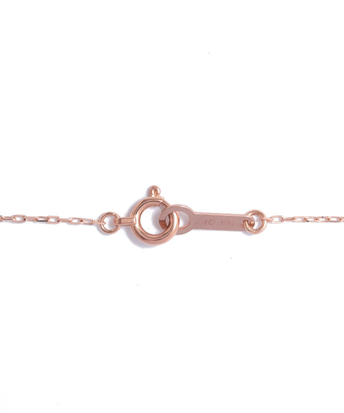 Yondoshi 4℃ K10 Pink Gold Heart Diamond Necklace