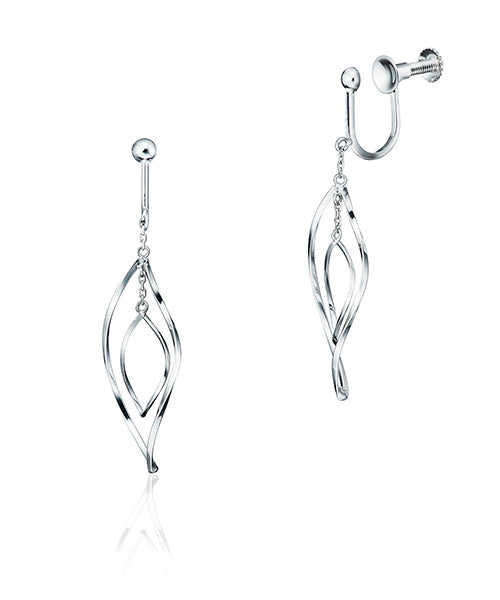 Yondoshi 4℃ K10 White Gold Earrings