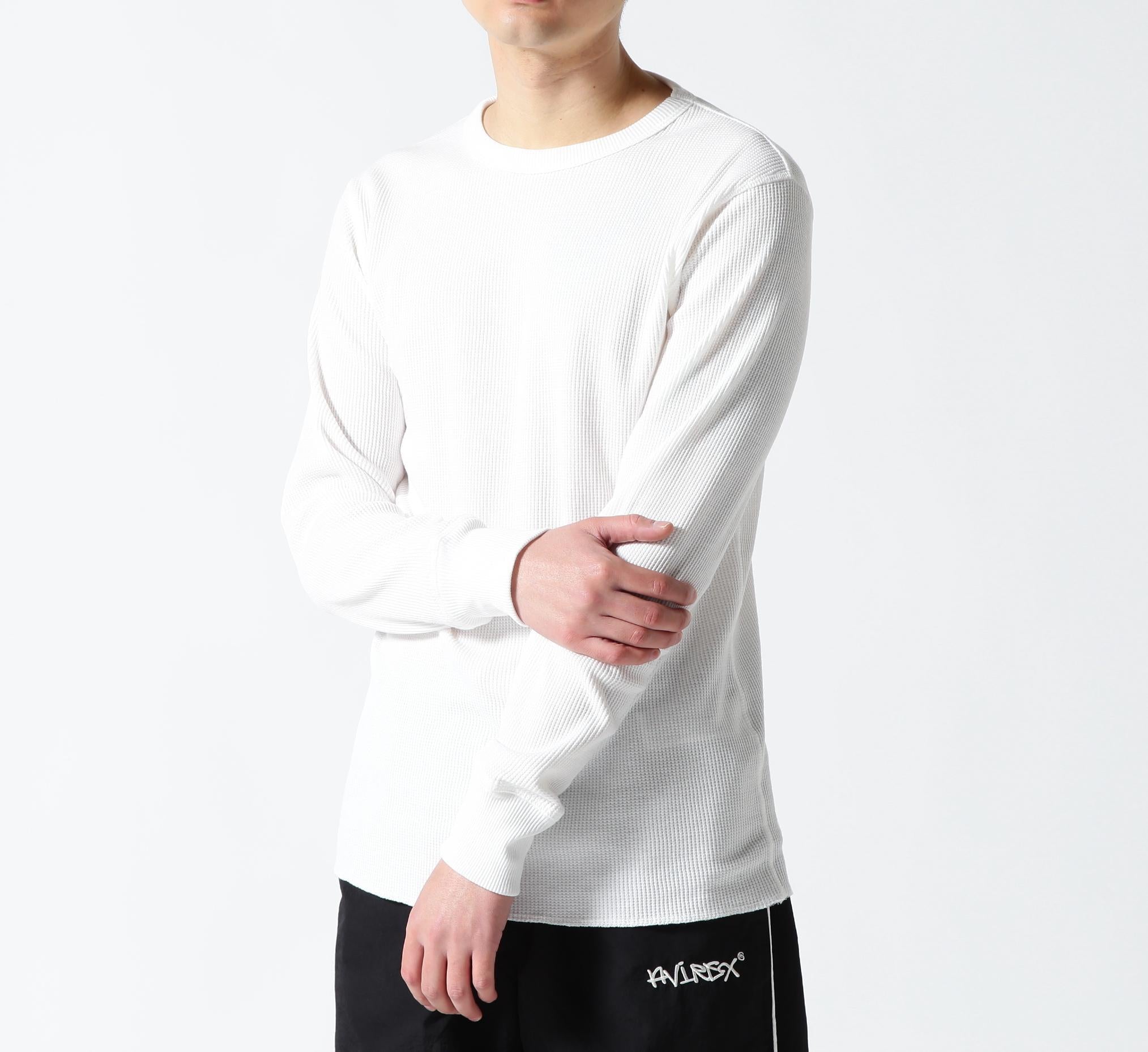 《DAILY/デイリー》THERMAL L/S CREW NECK T-SHIRT/サーマル 長袖 クルーネック Tシャツ  オフホワイト3