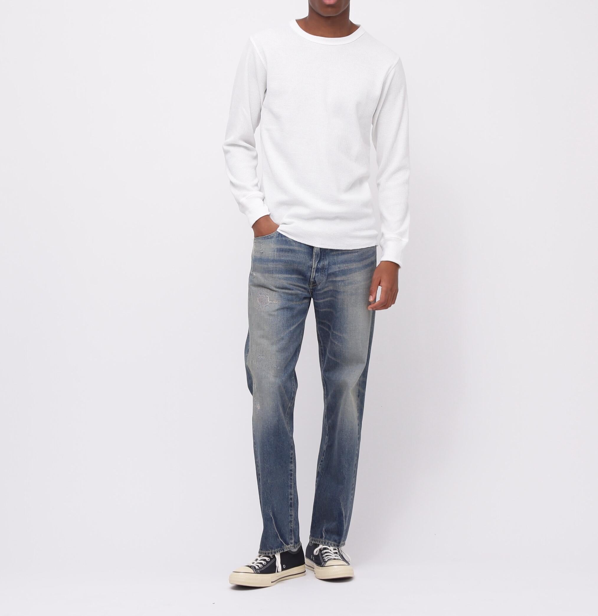 《DAILY/デイリー》THE>MAL L/S C>EW NECK T-SHI>T/サーマル 長袖 クルーネック Tシャツ  オフホワイト3