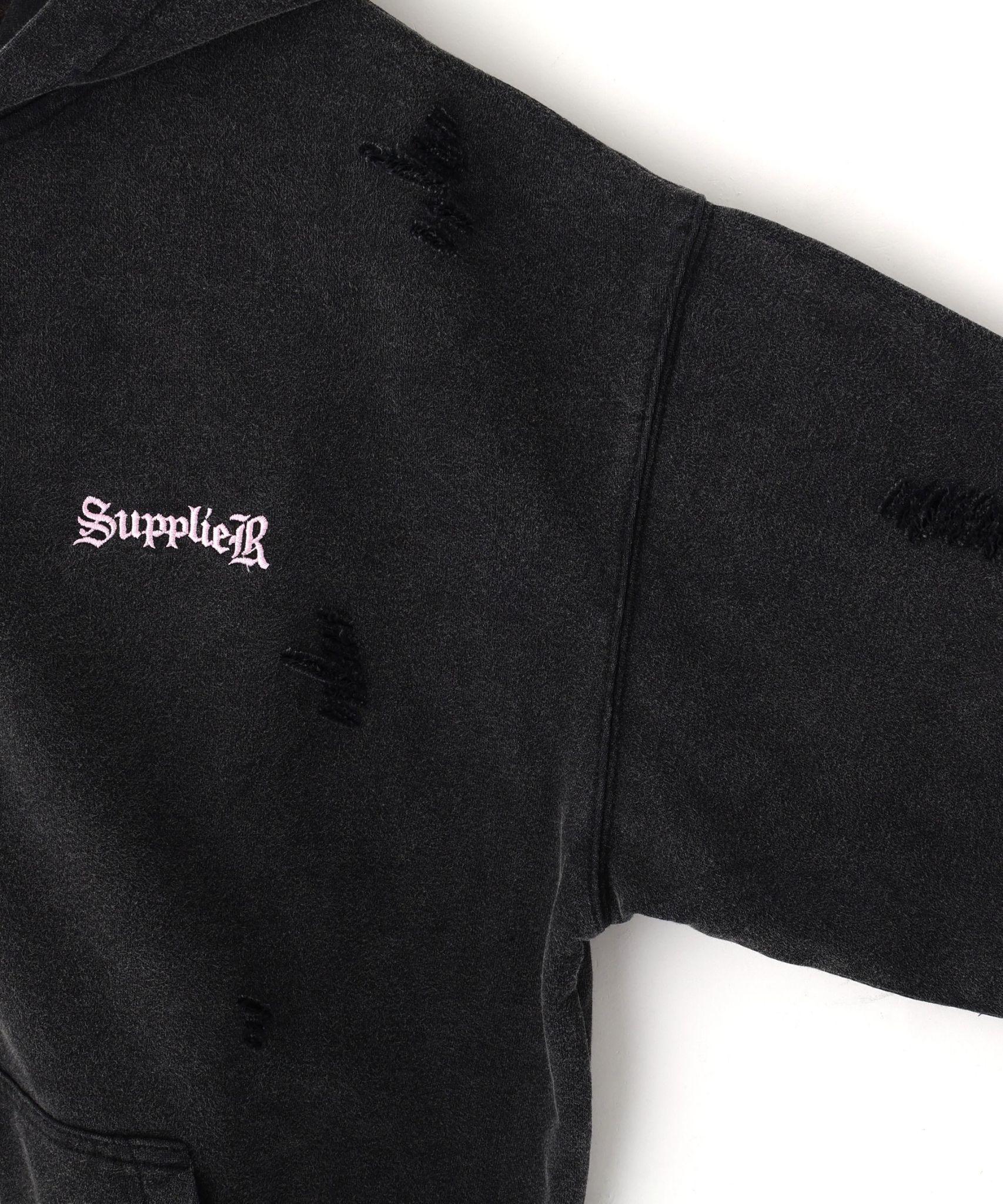SUPPLIE>/サプライヤー/DAMAGE C>OSS HOODIE ピンク
