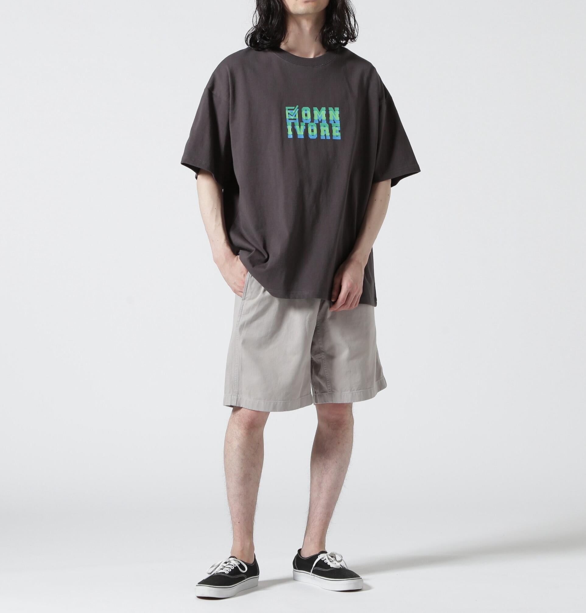 R omnivoe/ビーオムニボー NUMRE> S/S TEE ブラック