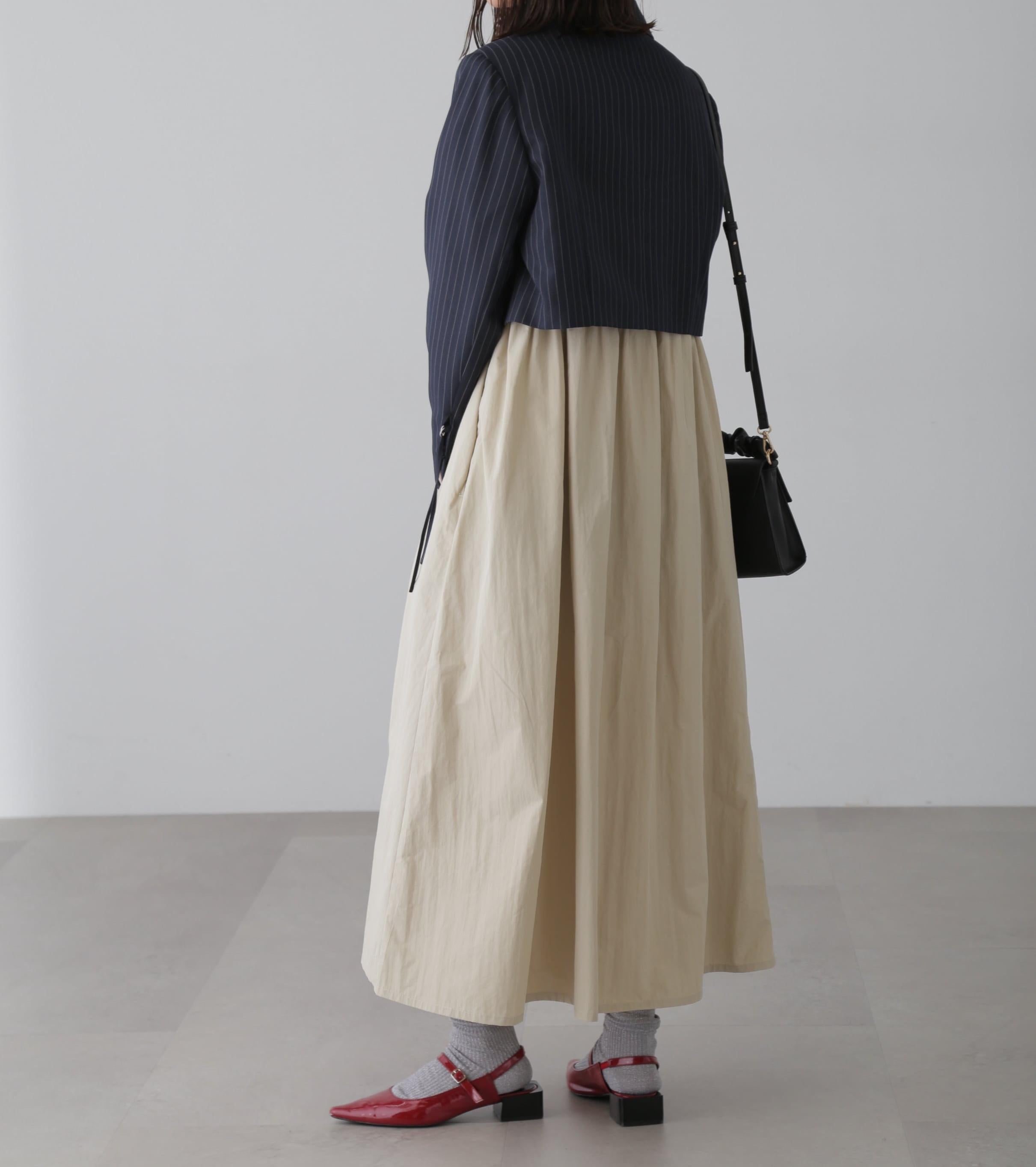 ショート丈シングルジャケット ネイビーストライプ1