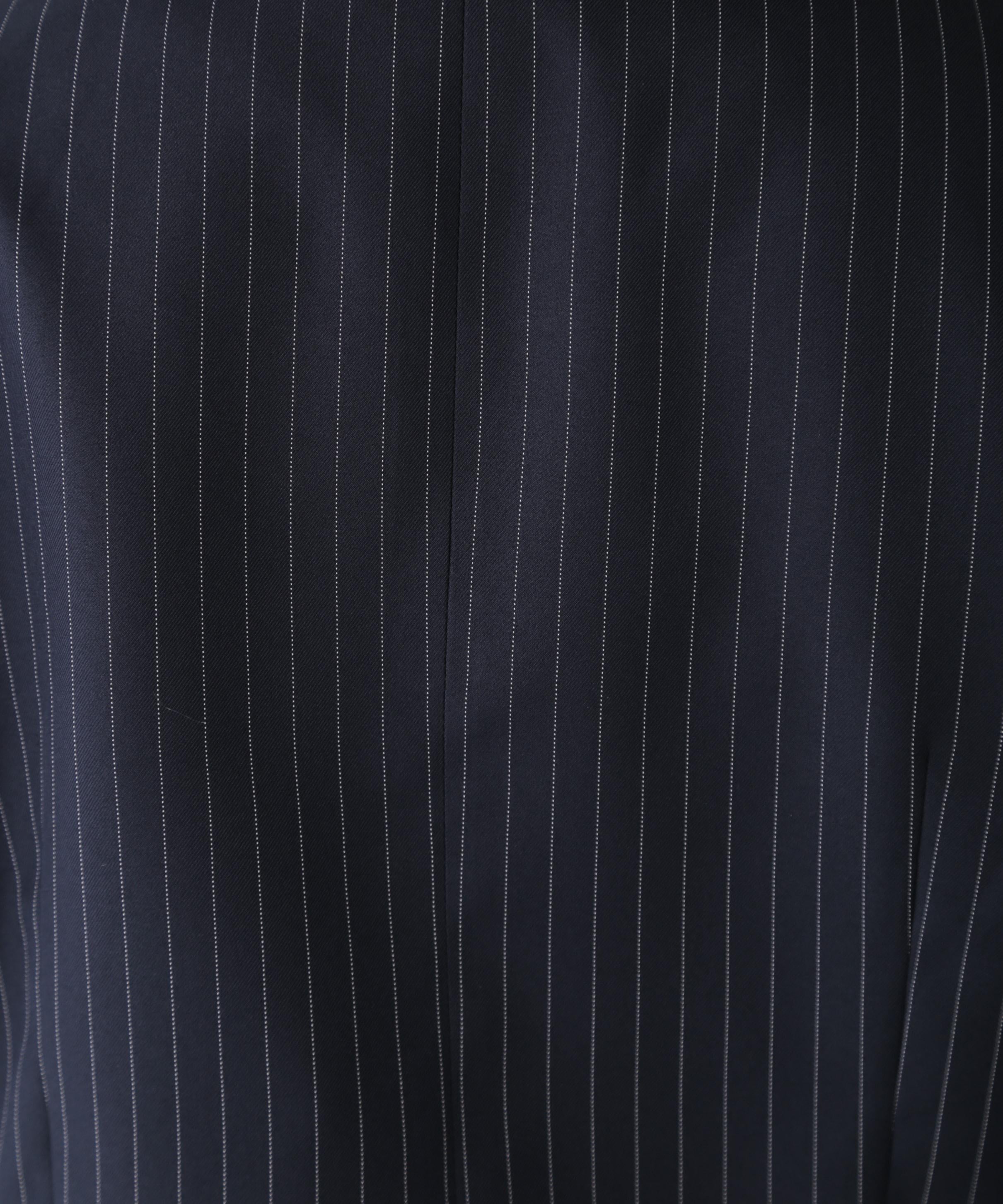 ショート丈シングルジャケット ネイビーストライプ1