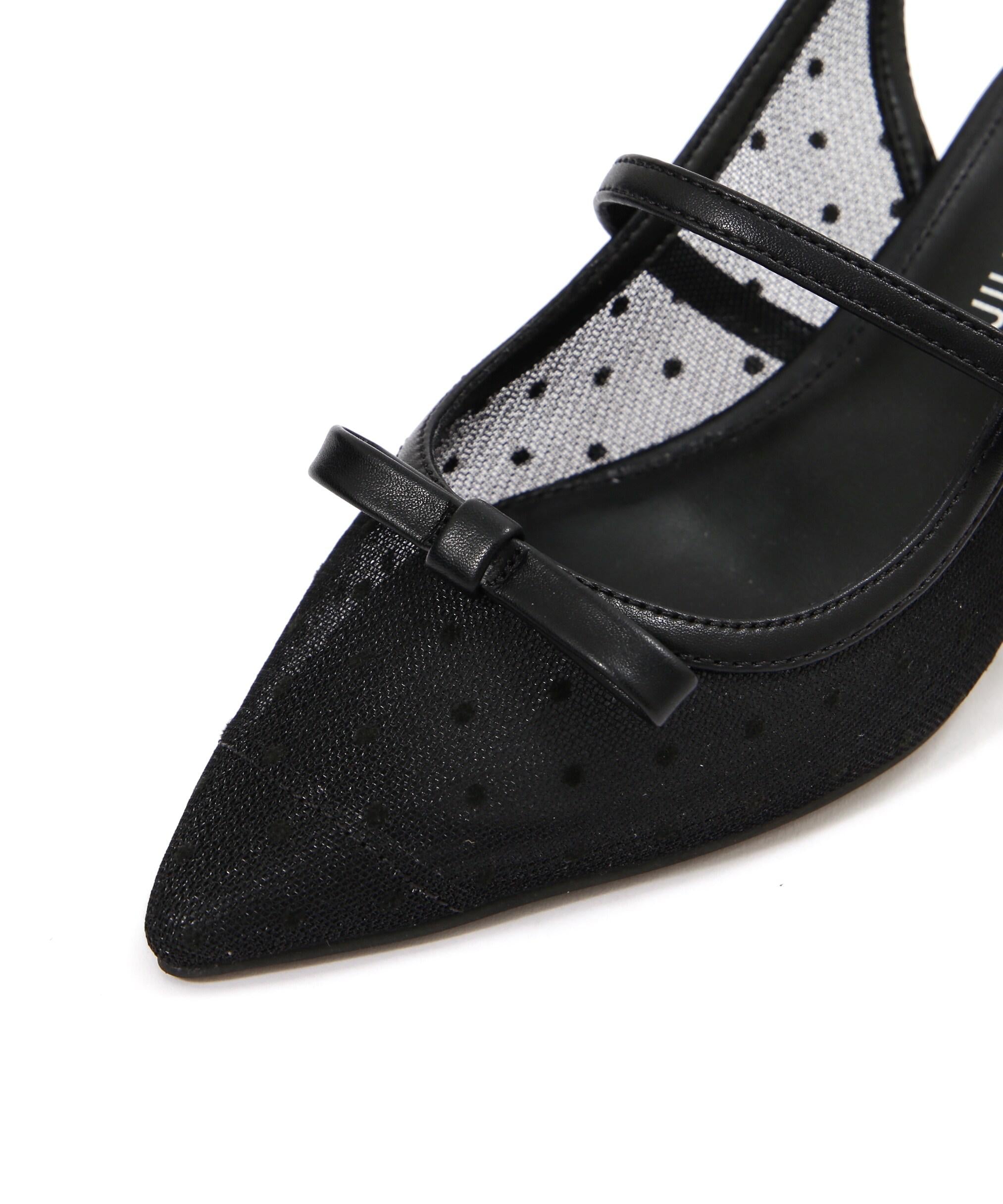 ◇ベルテッドリボンパンプス ブラック