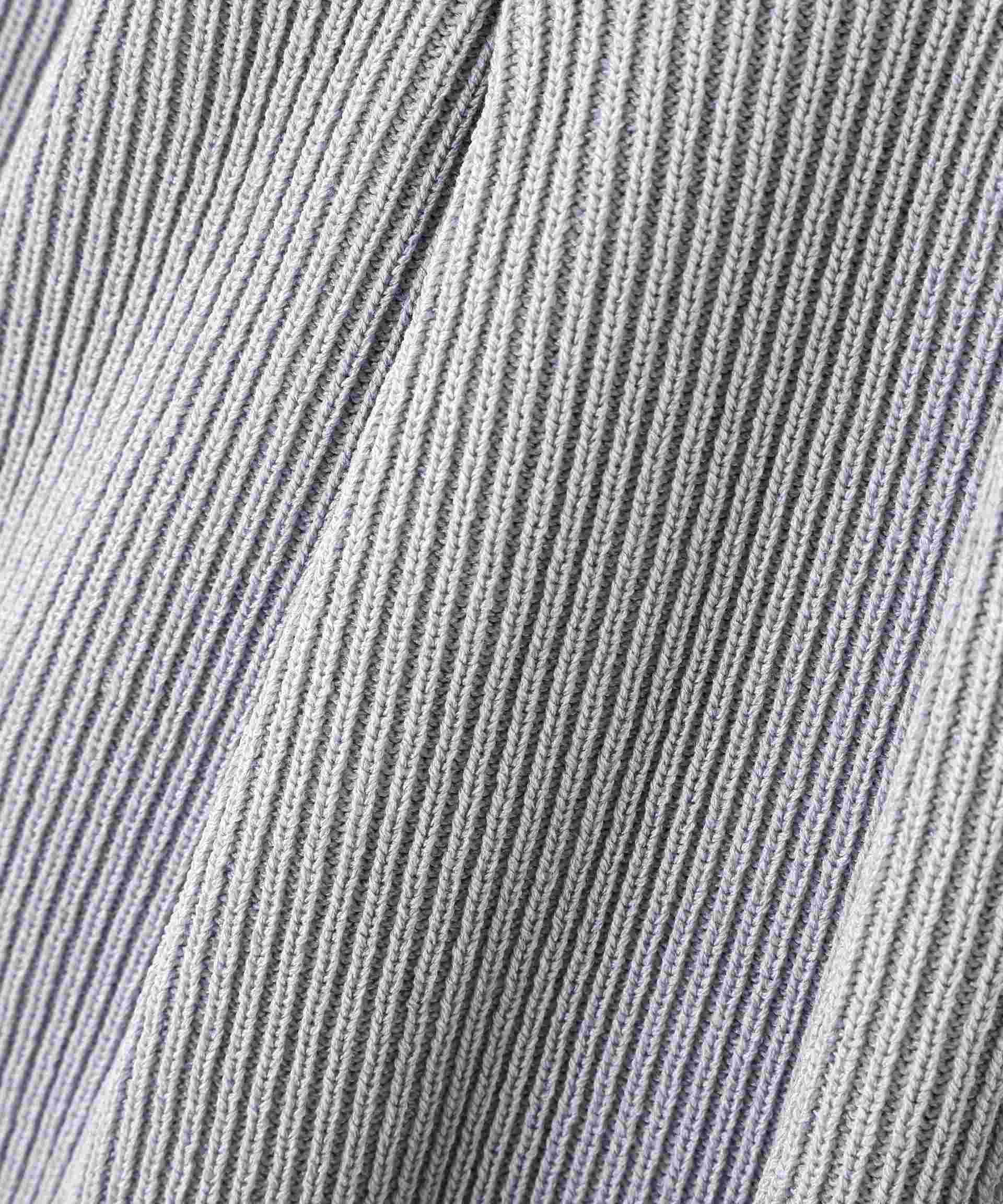 ウエストタックメタリックボタンカーディガン グレー