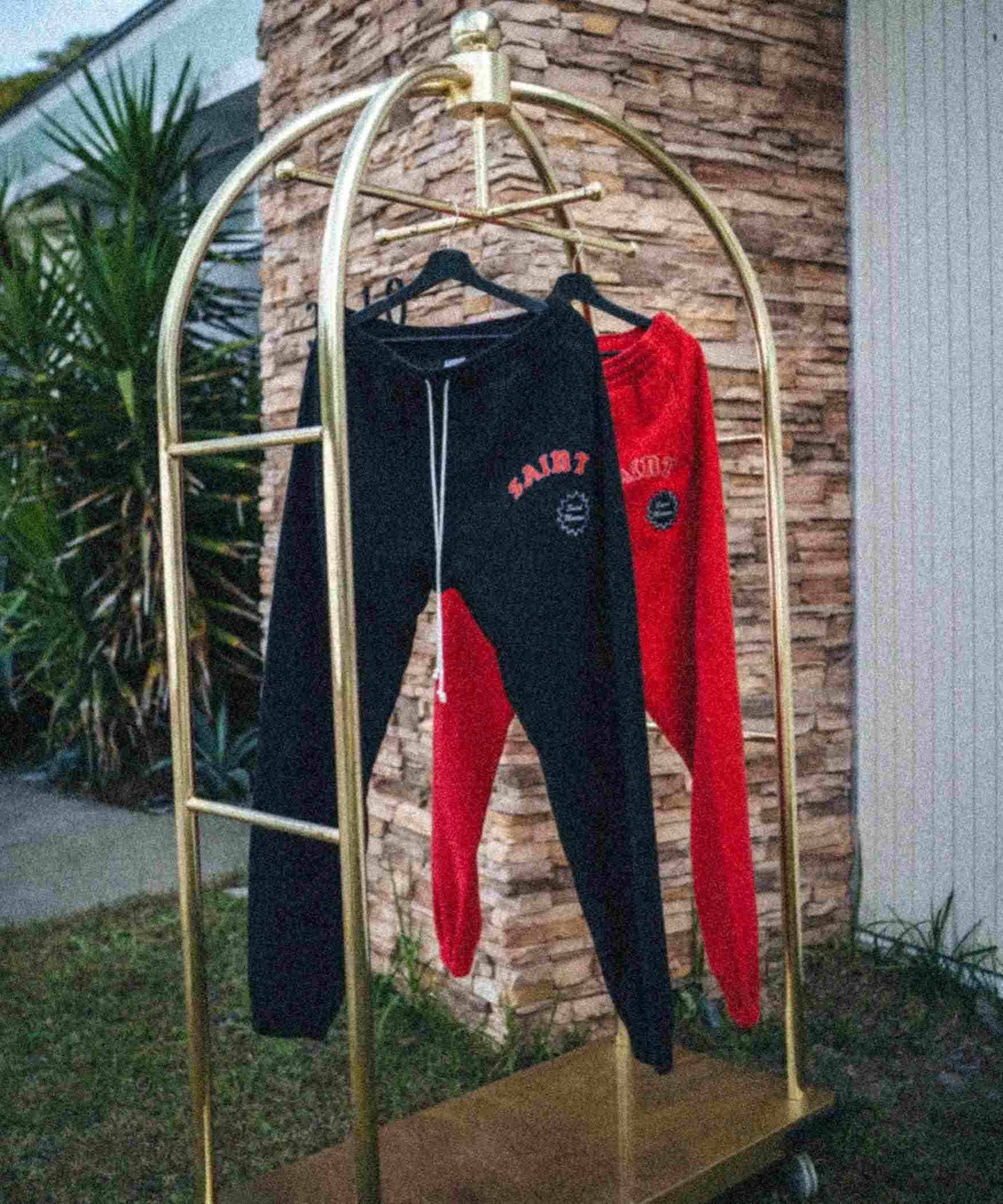 SAINT MICHAEL/セント マイケル/SWT PANTS/A>CH SAINT/RLK ブラック