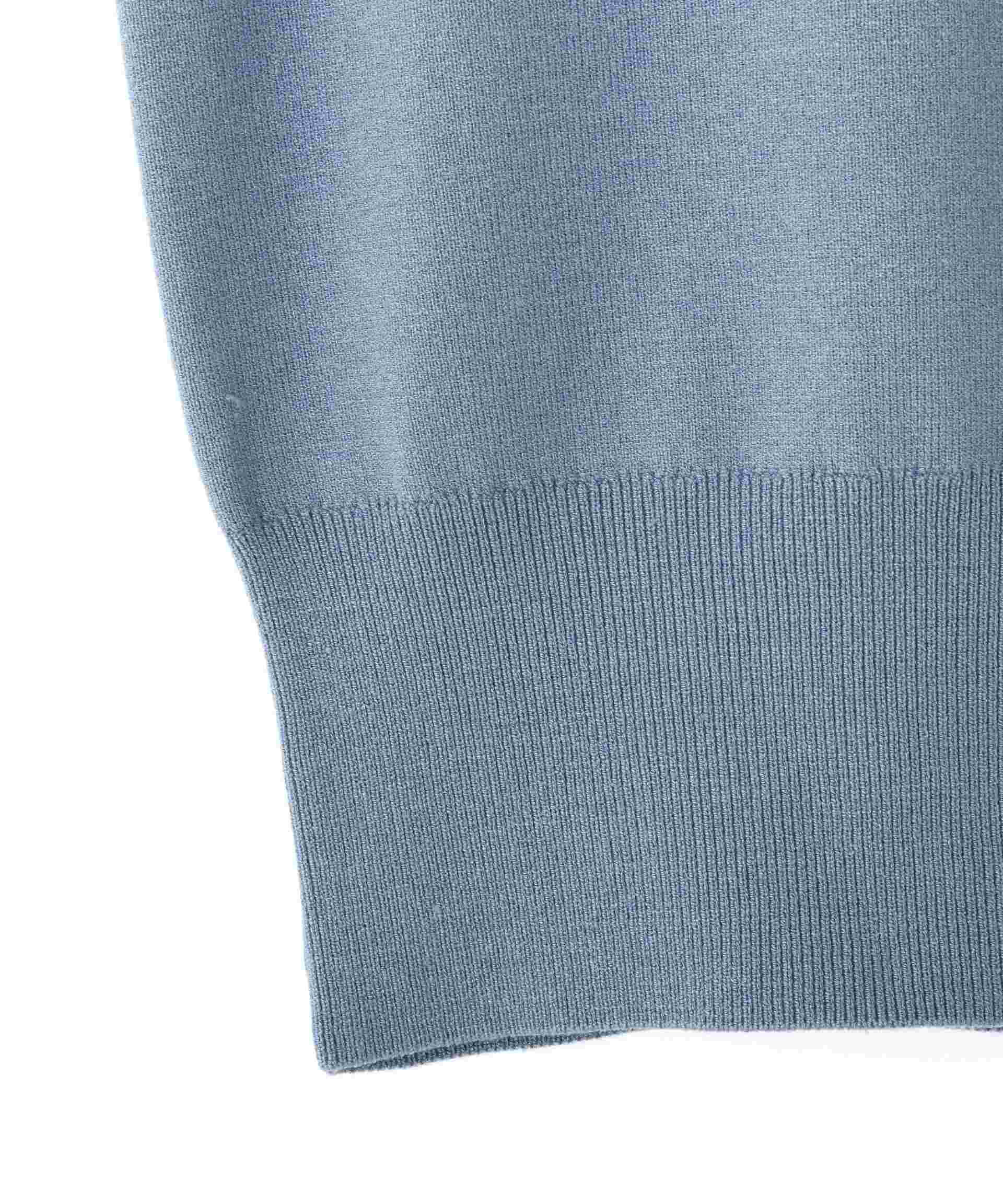 リボンボウタイノースリニットトップス ブルー