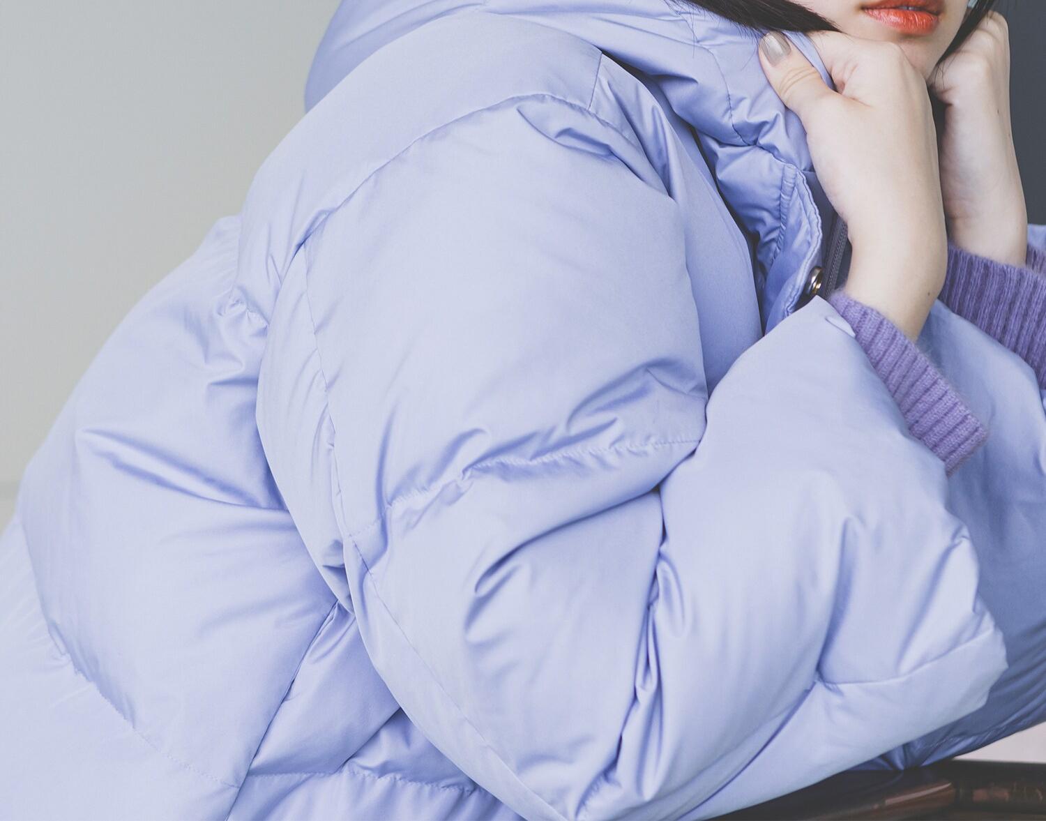 ショートフードダウン　24AW ラベンダーブルー