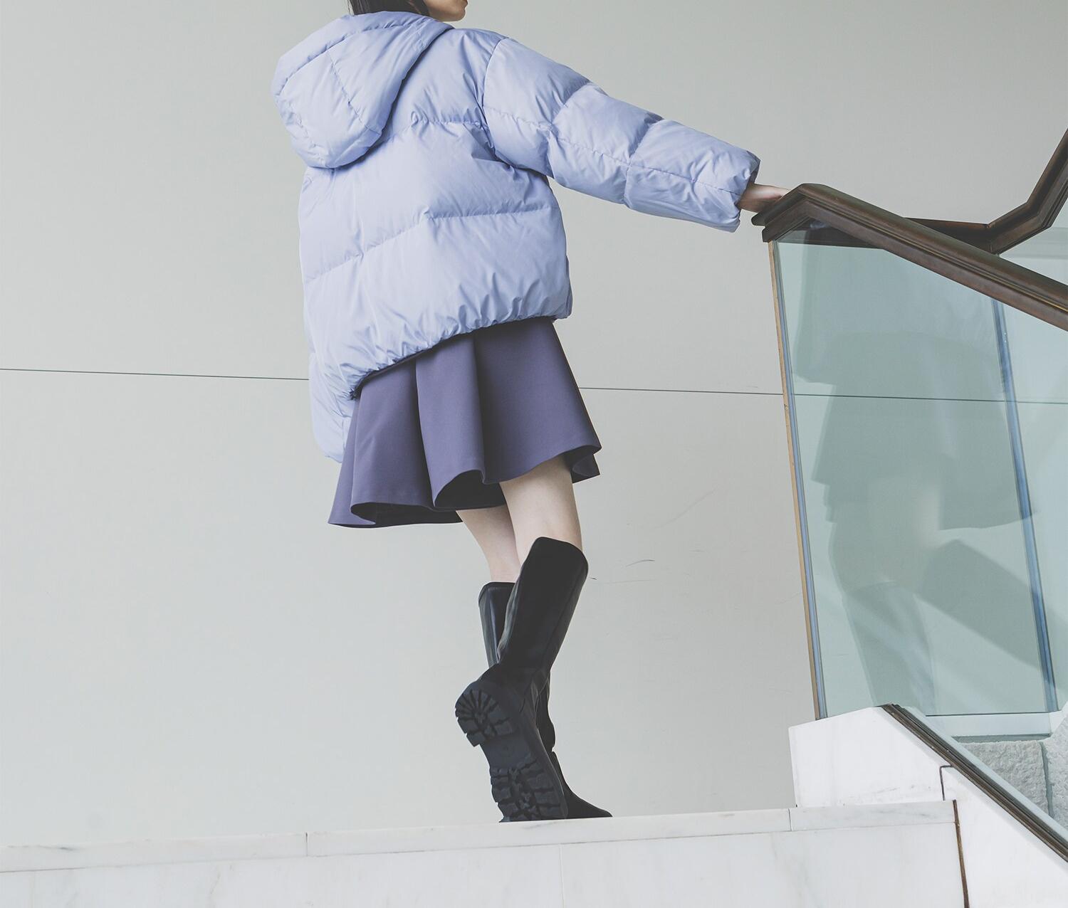 ショートフードダウン　24AW ラベンダーブルー