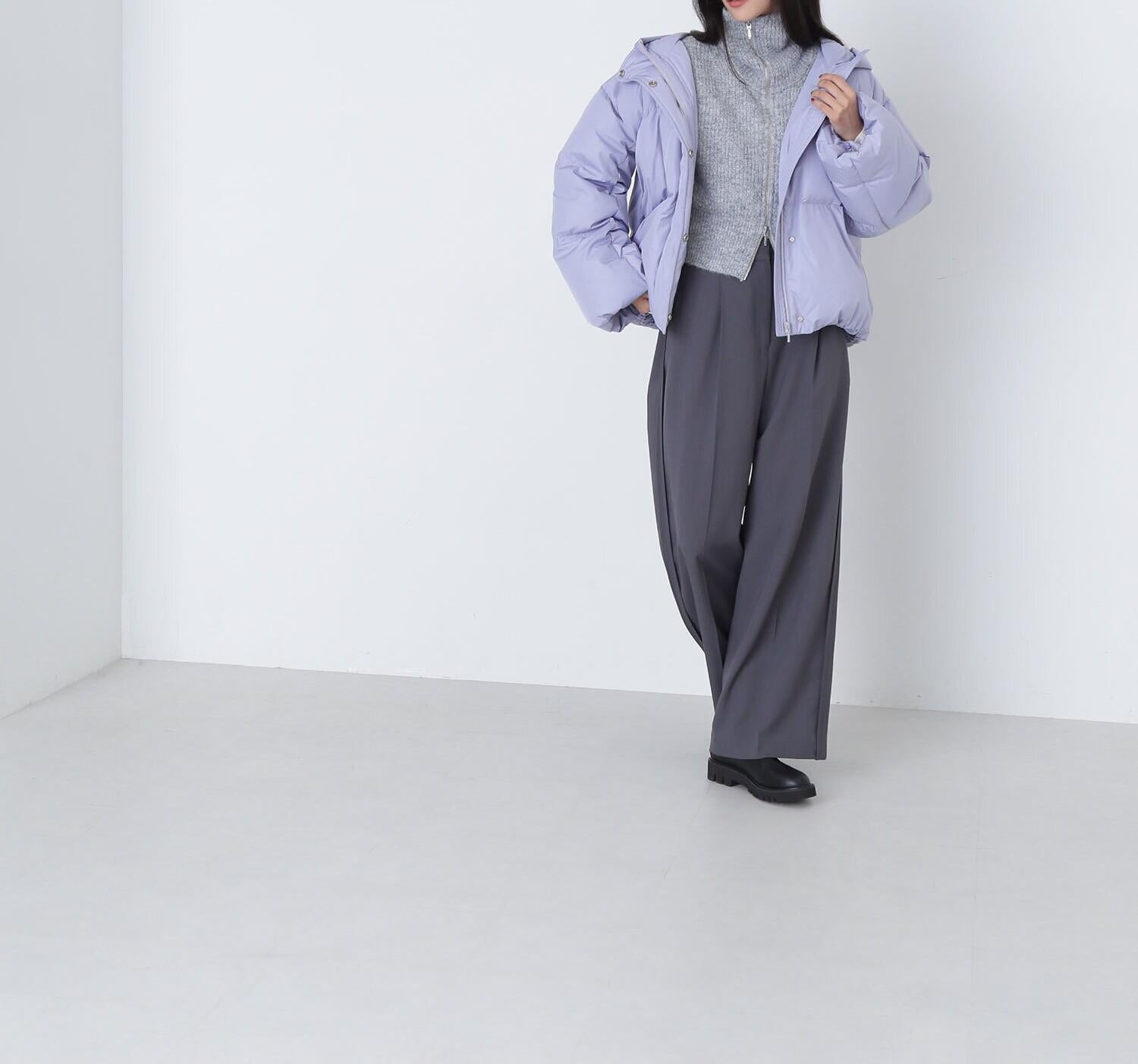 ショートフードダウン　24AW ラベンダーブルー