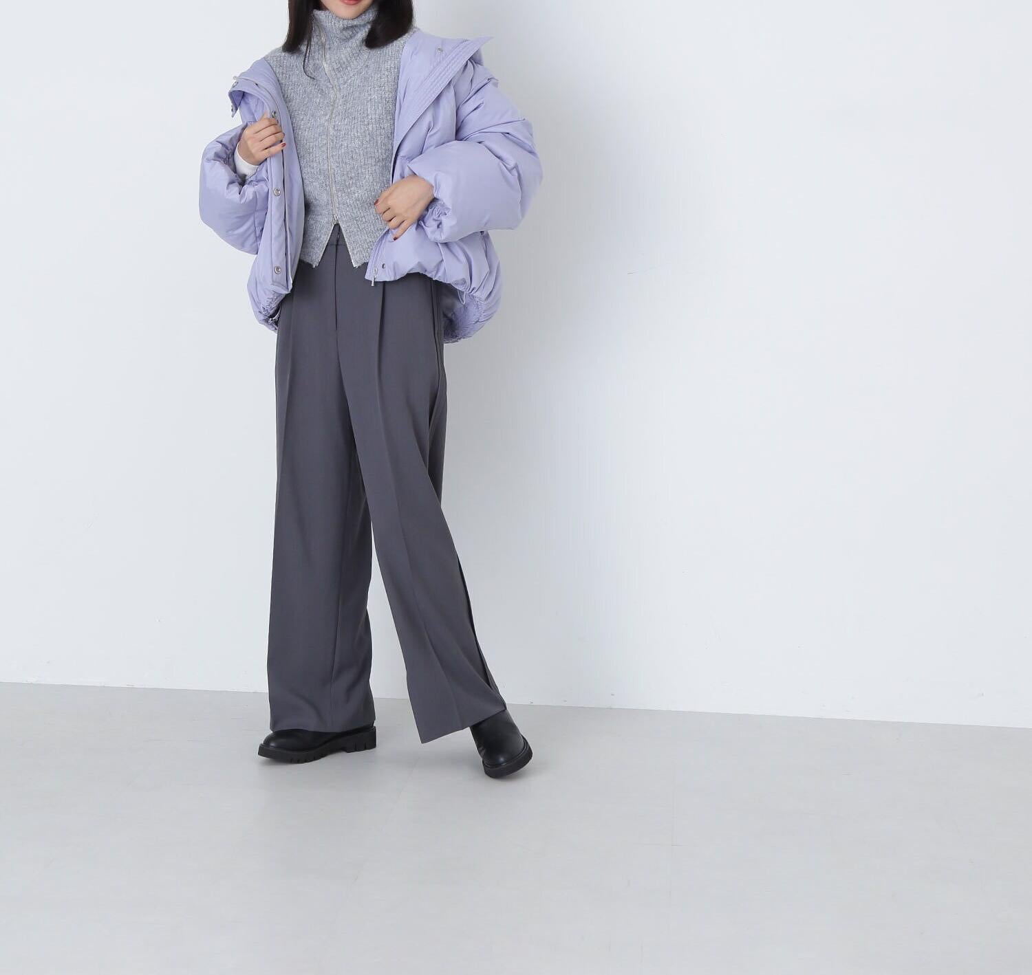 ショートフードダウン　24AW ラベンダーブルー