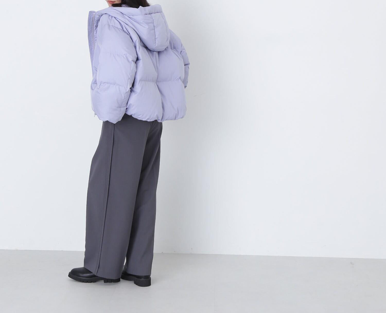 ショートフードダウン　24AW ラベンダーブルー