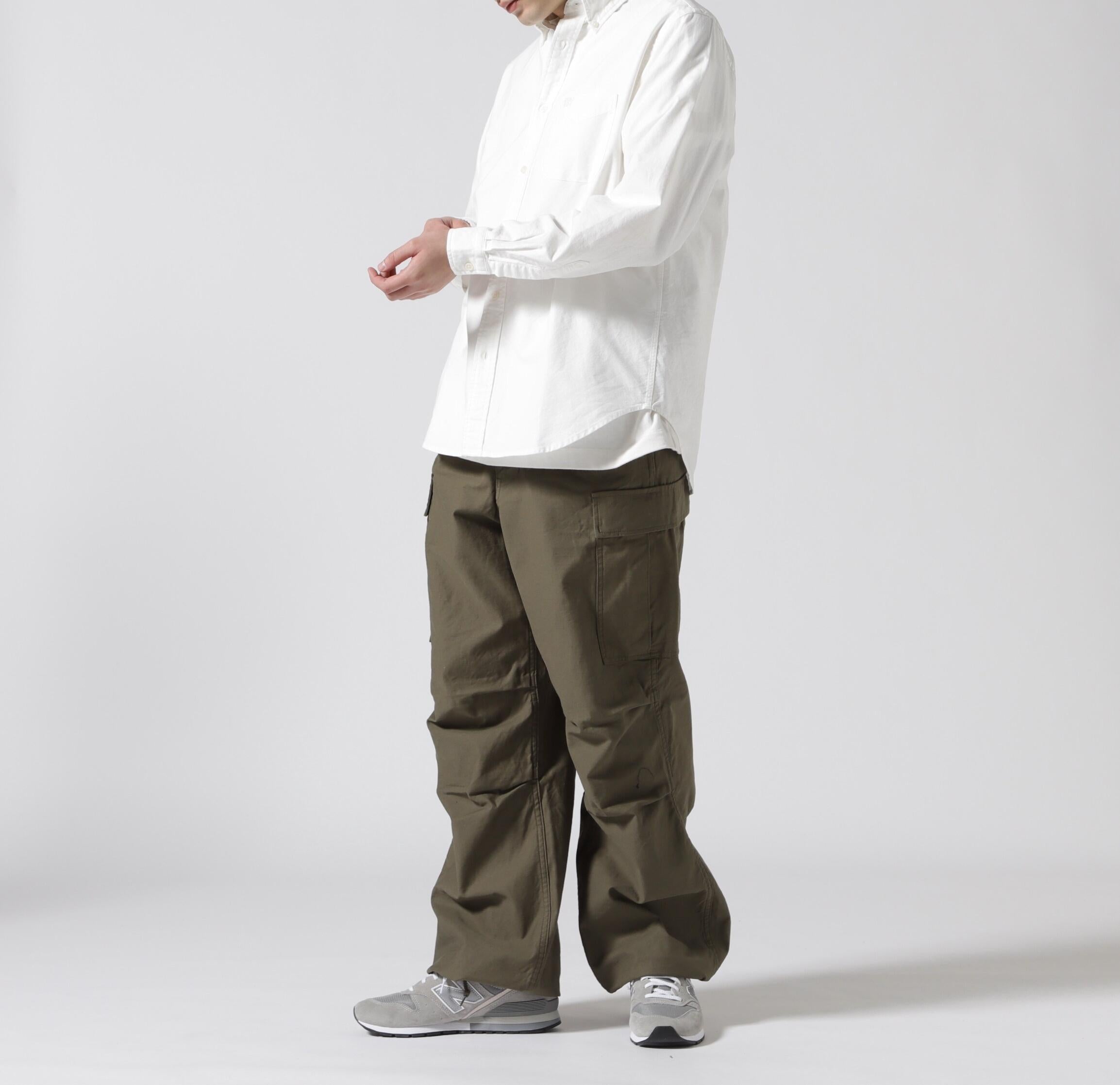 《DAILY/デイリー》RASIC OXFO>D LONG SLEEVE R.D. SHI>T / 長袖 ベーシック オックスフォードシャツ ホワイト