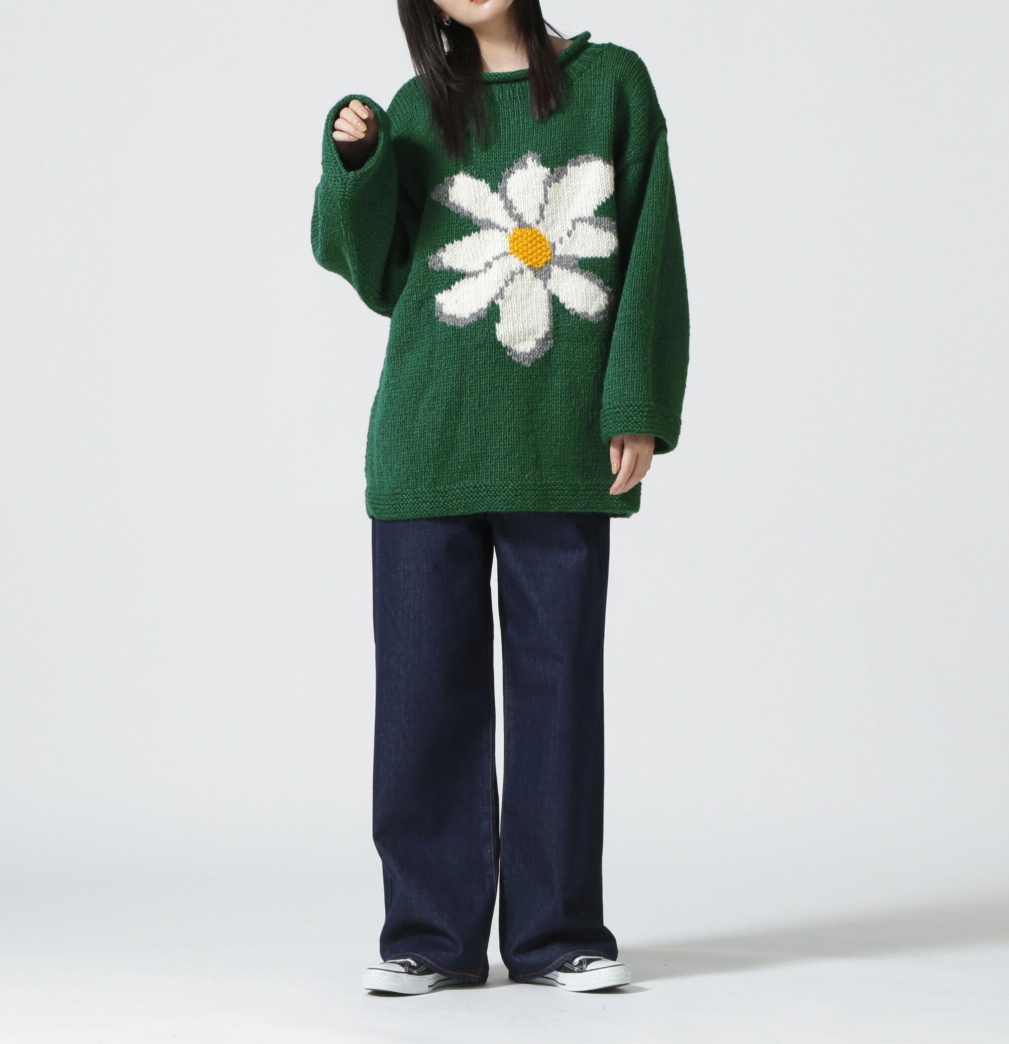 MacMahon Knitting Mills Roll Neck Knit-Flower