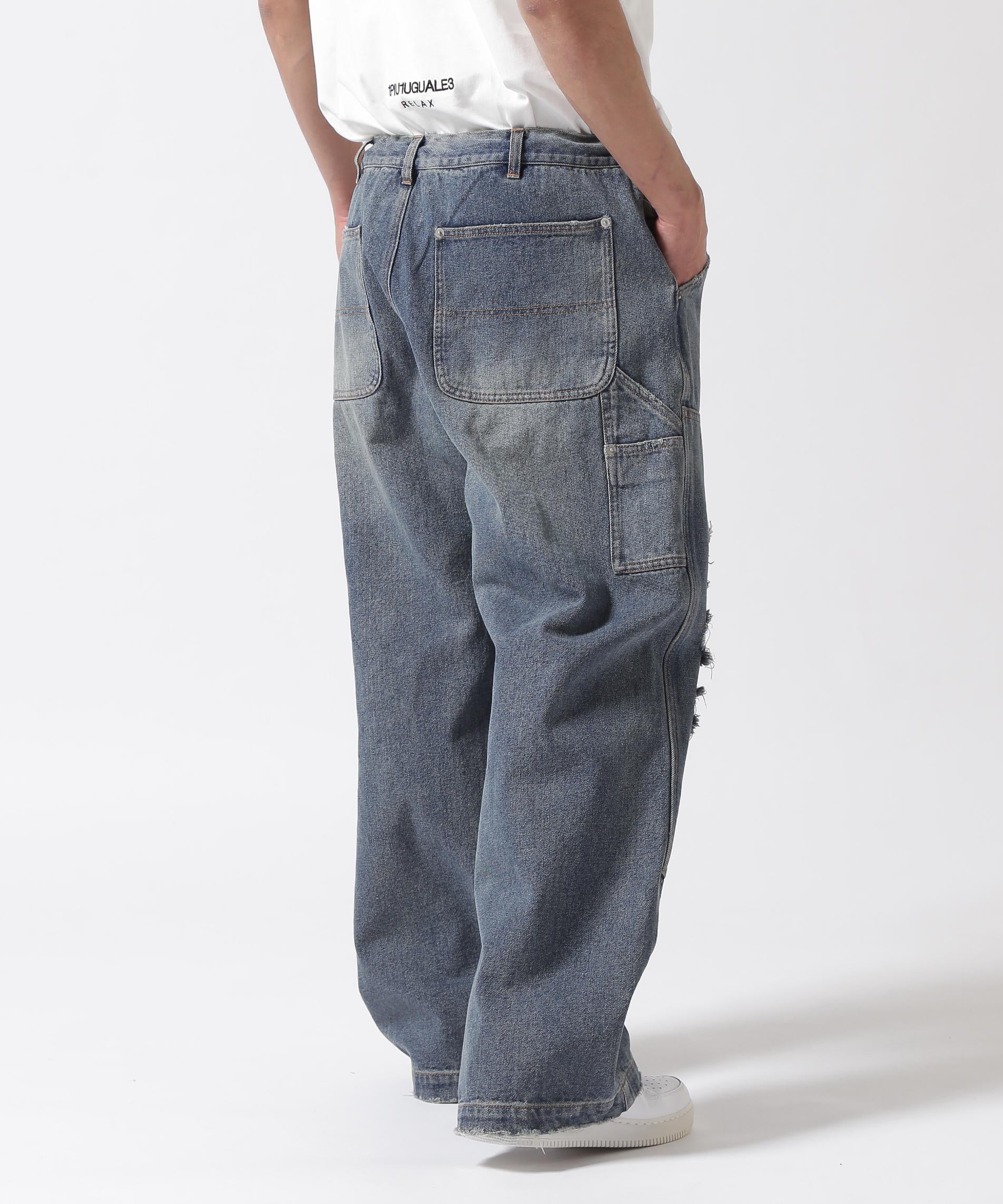 F><13NDS/フレンズ/DouleKnee Pants ブルー