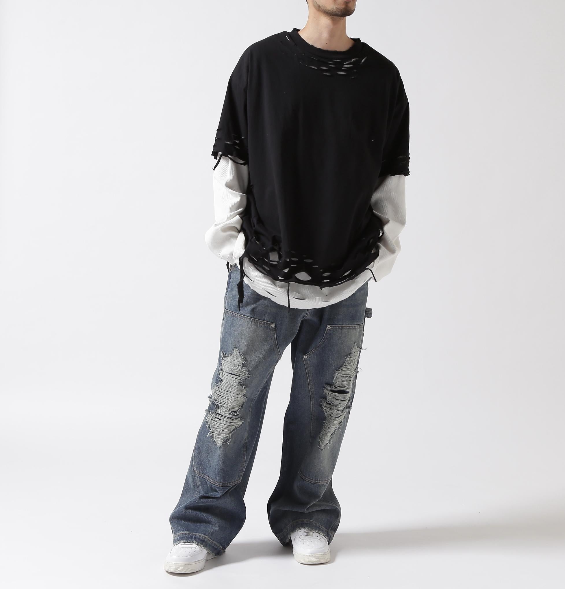 F><13NDS/フレンズ/DouleKnee Pants ブルー