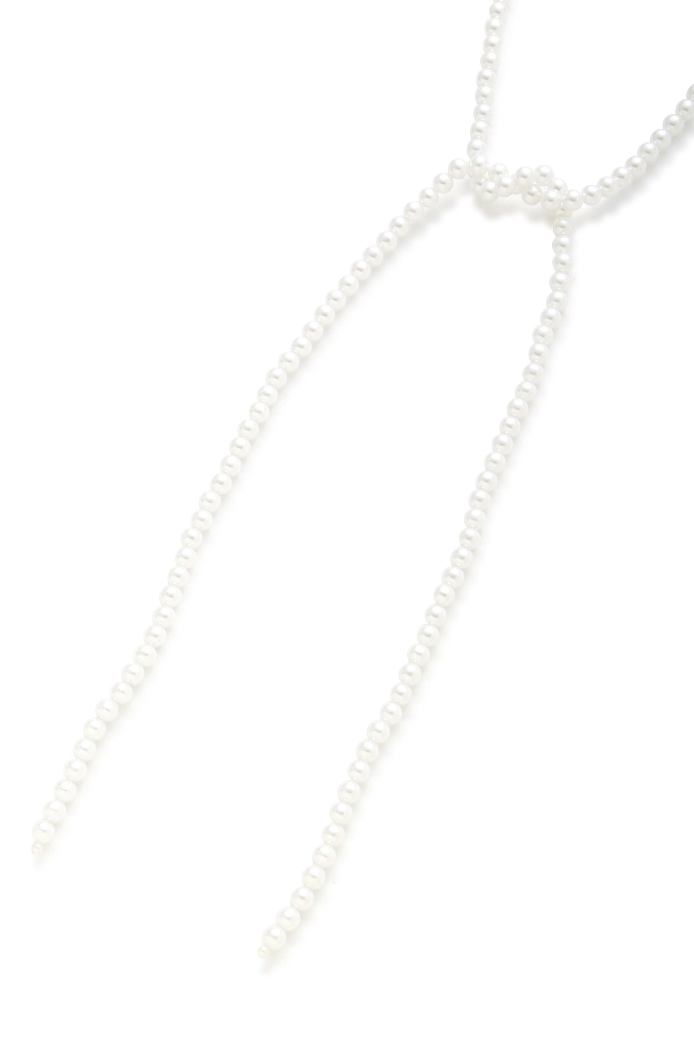 チェーンコンビパールラリエット ゴールド