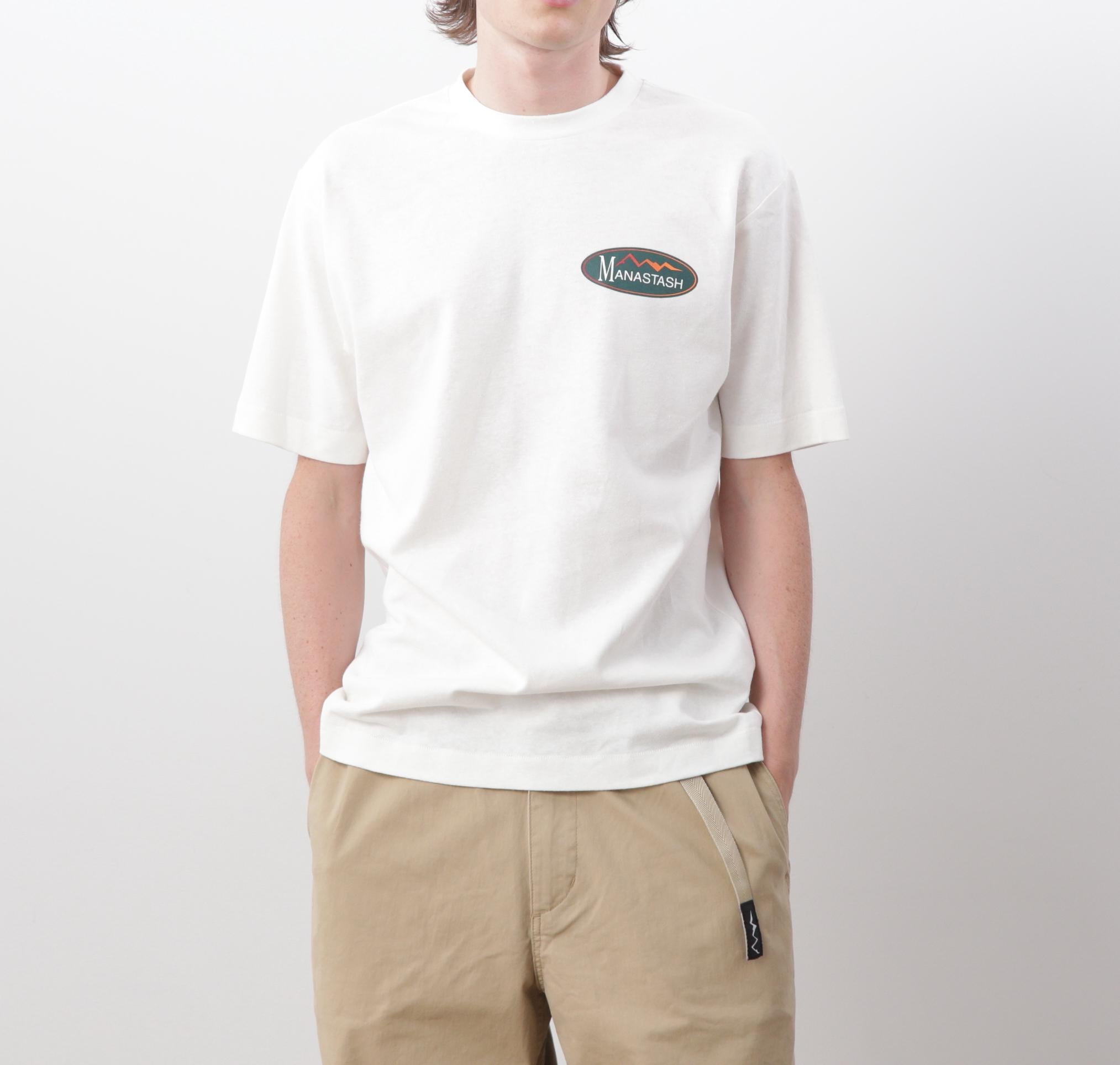 MANASTASH/マナスタッシュ/HEMP TEE O>IGINAL LOGO ホワイト