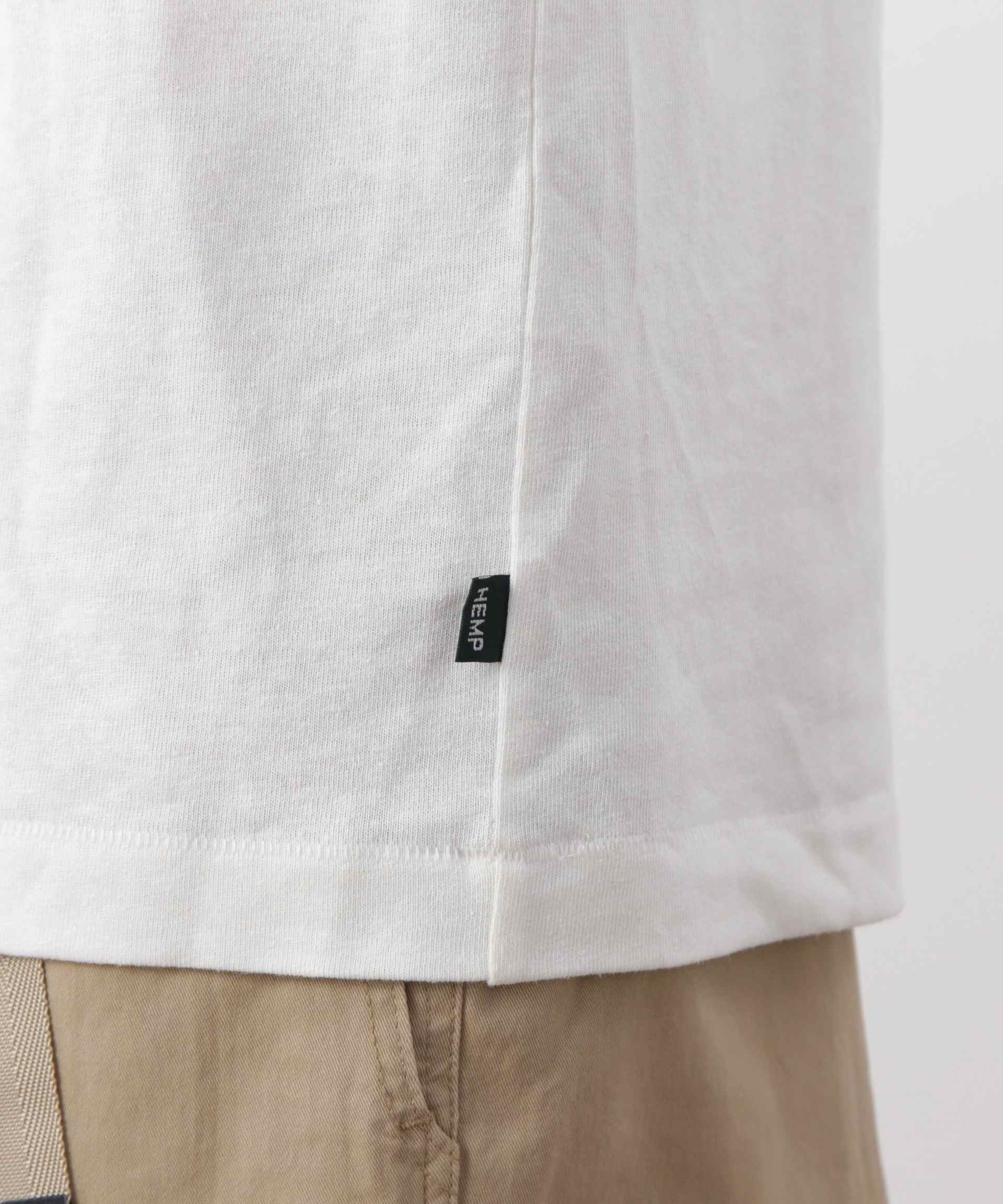 MANASTASH/マナスタッシュ/HEMP TEE O>IGINAL LOGO ホワイト
